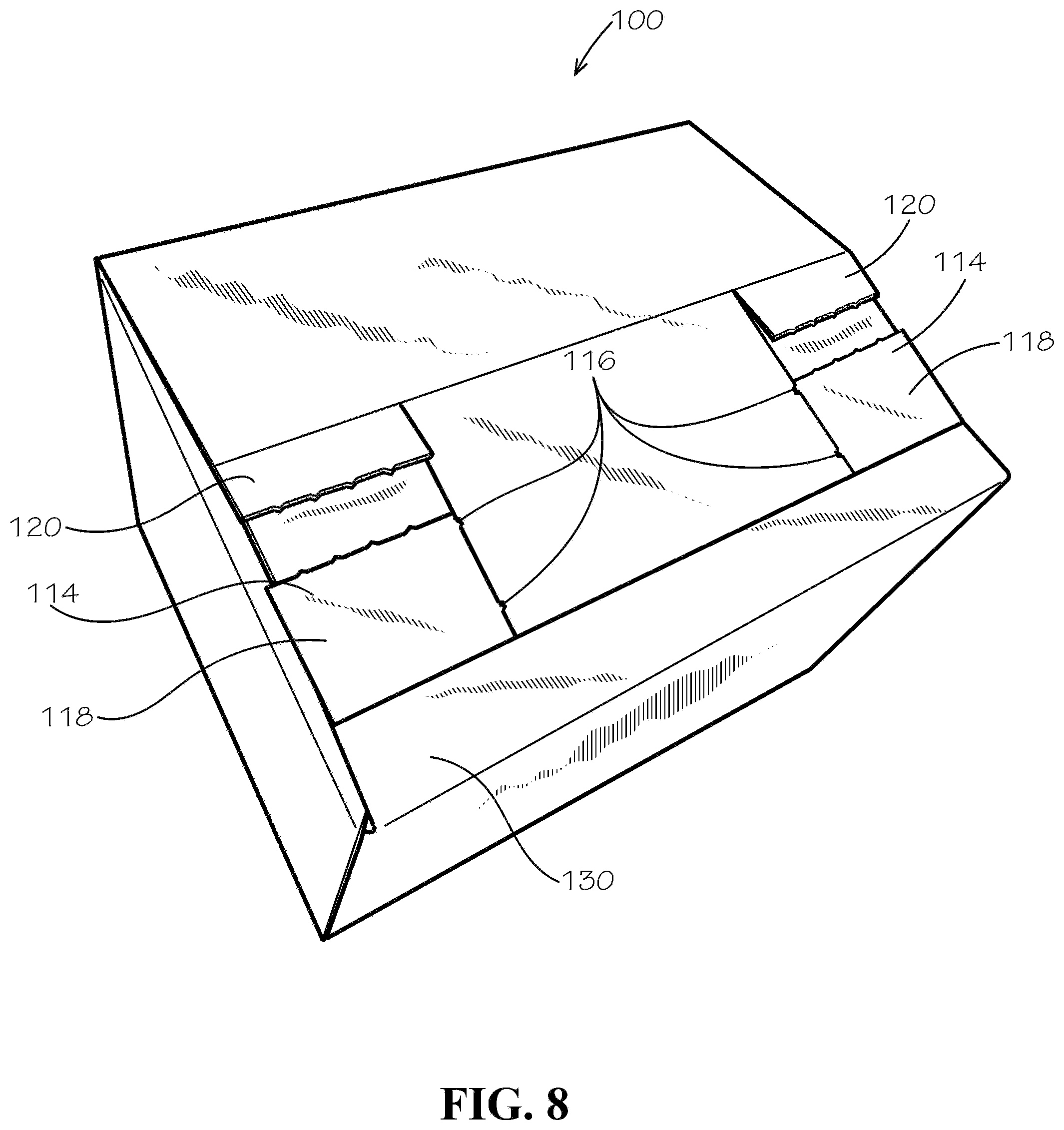 Patent US12098000 Figure 10 – Collapsible box and method therefor