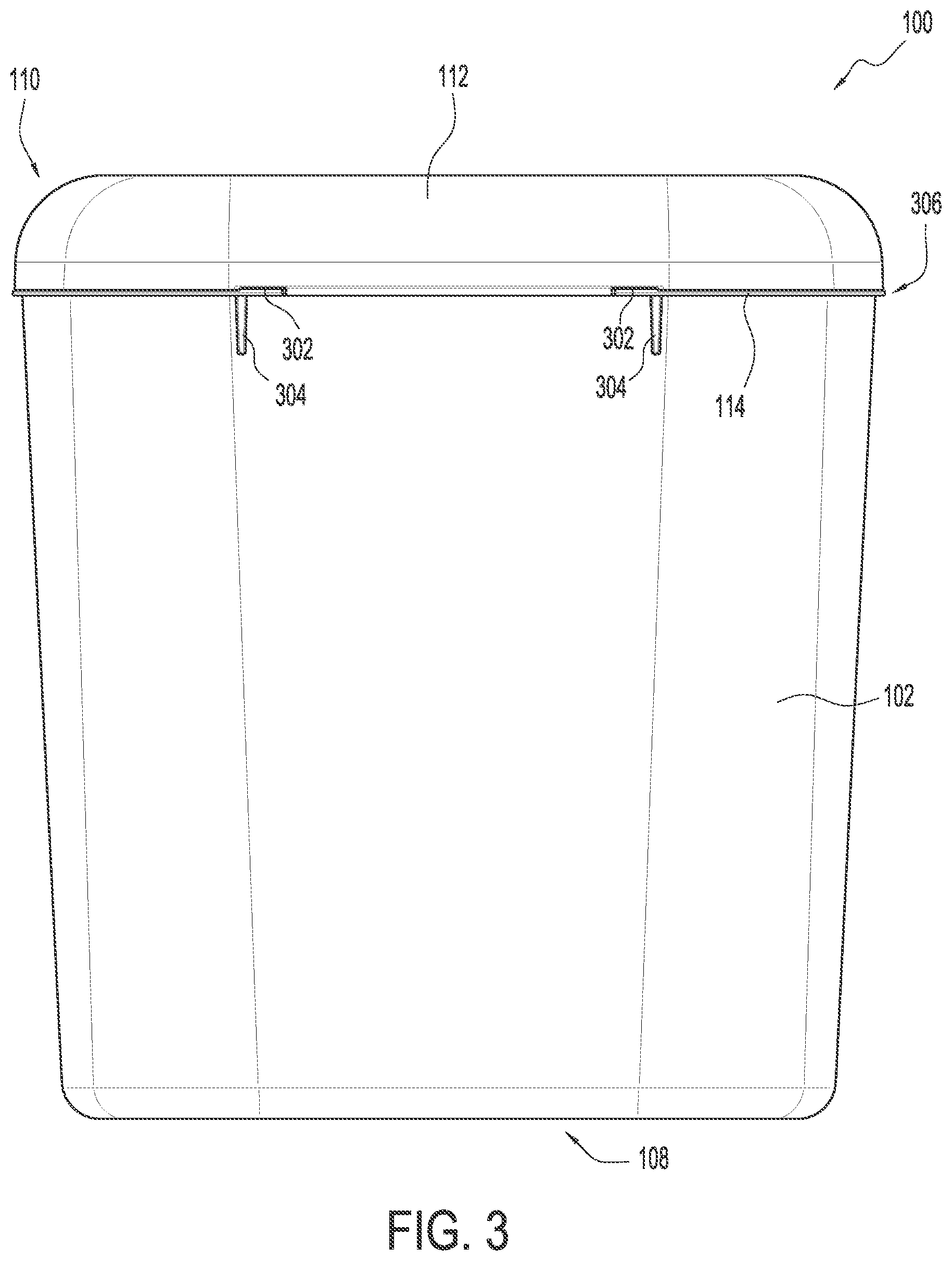 Patent US12098004 Figure 3 – Tamper evident tub