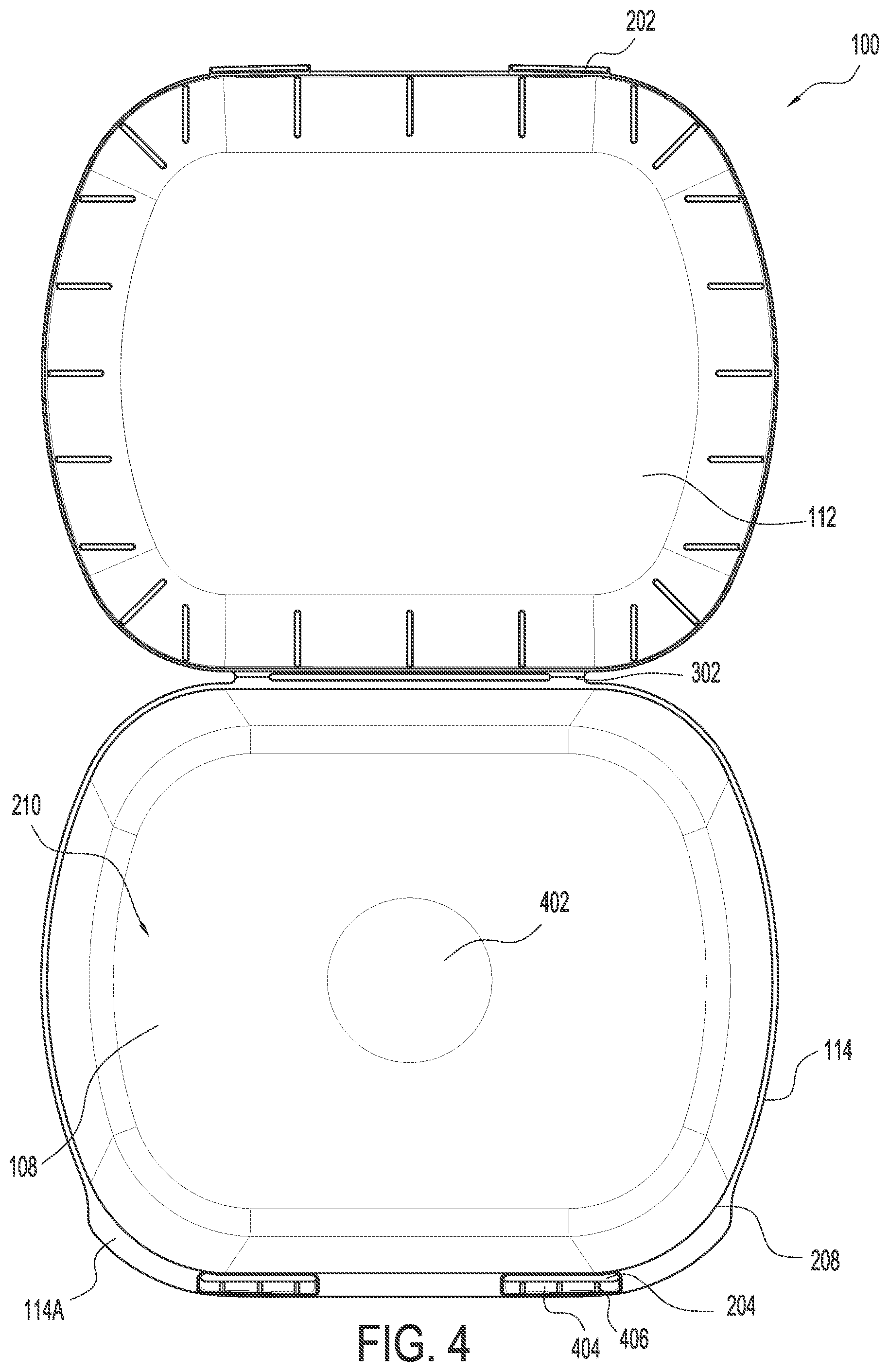 Patent US12098004 Figure 4 – Tamper evident tub