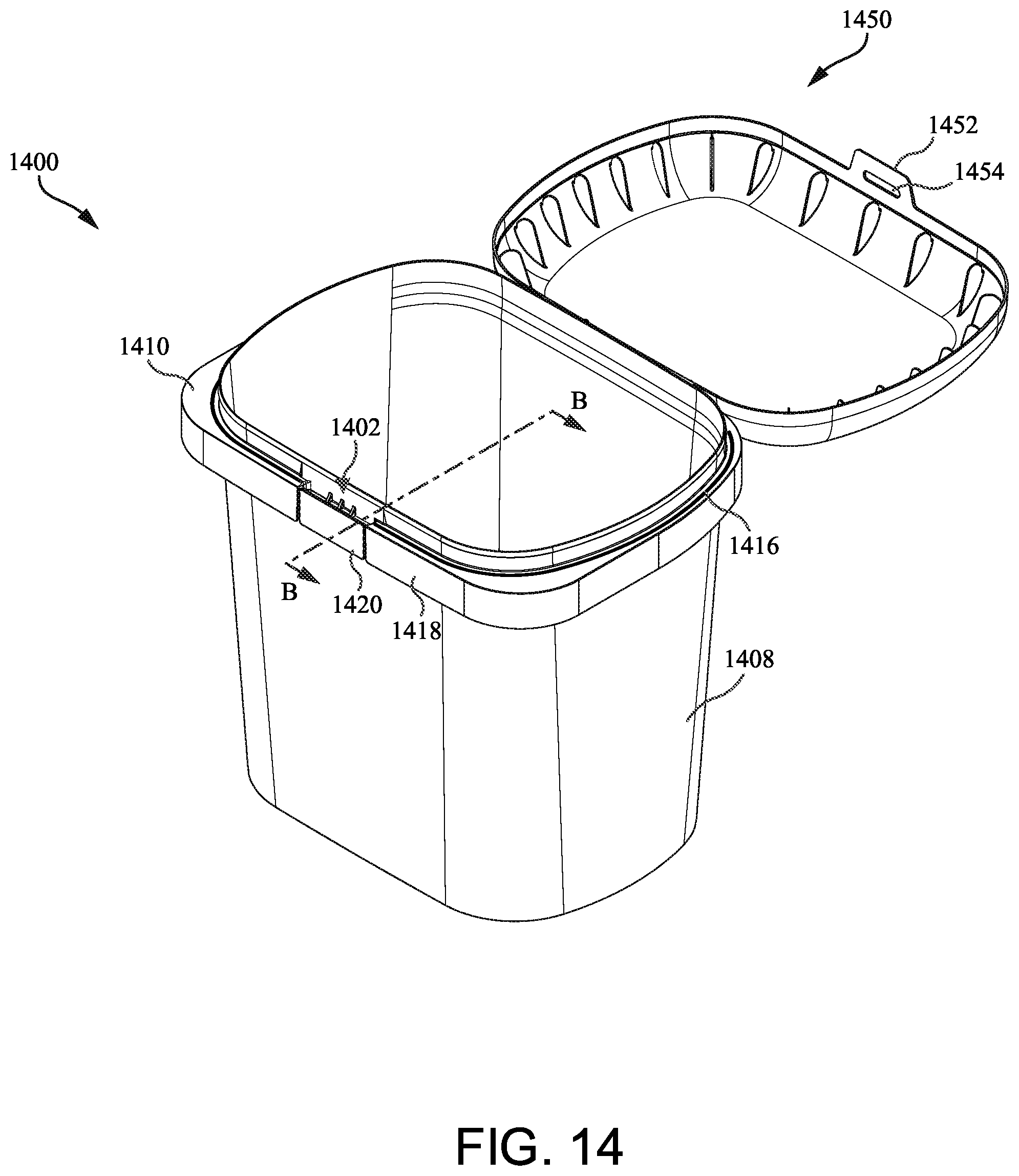 Patent US12098004 Figure 14 – Tamper evident tub