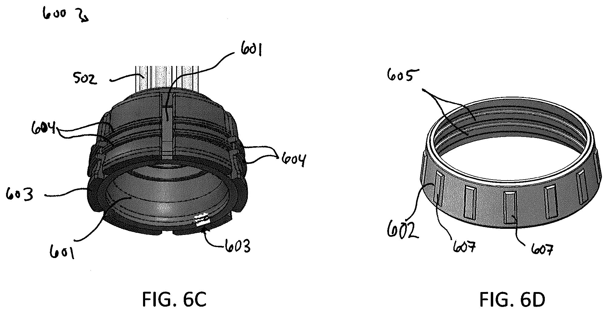 Patent US12098005 Figure 5 – Water bottle cap assemblies