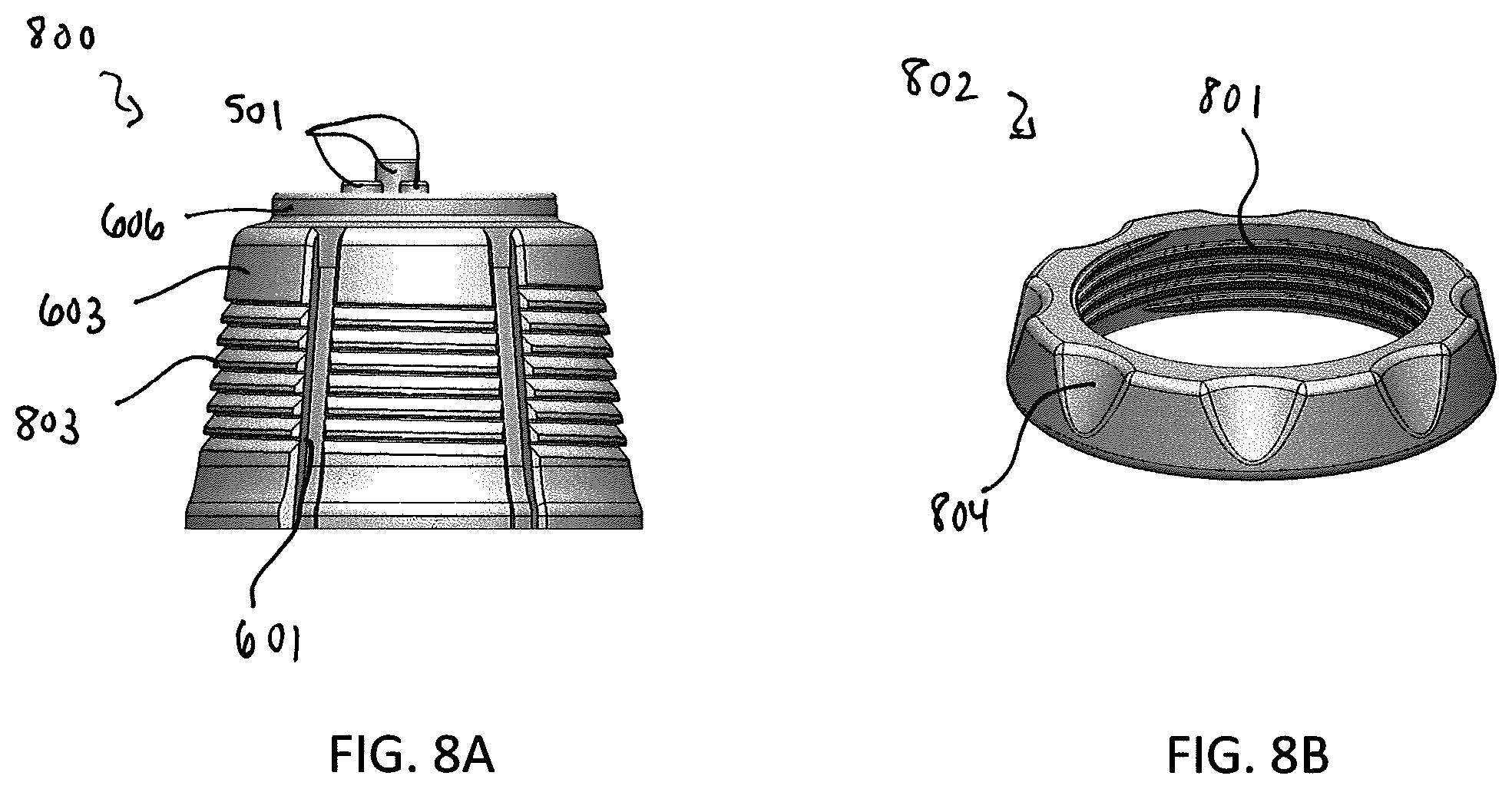 Patent US12098005 Figure 9 – Water bottle cap assemblies