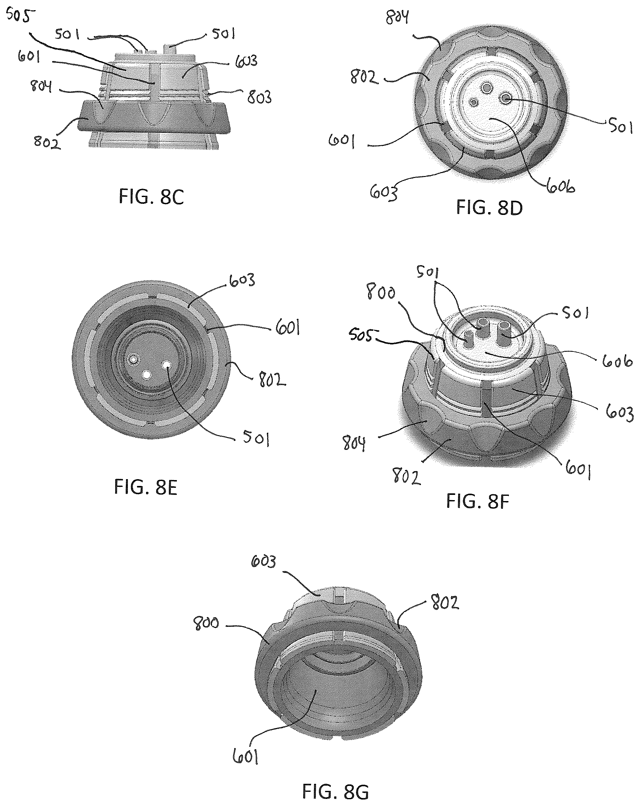 Patent US12098005 Figure 10 – Water bottle cap assemblies