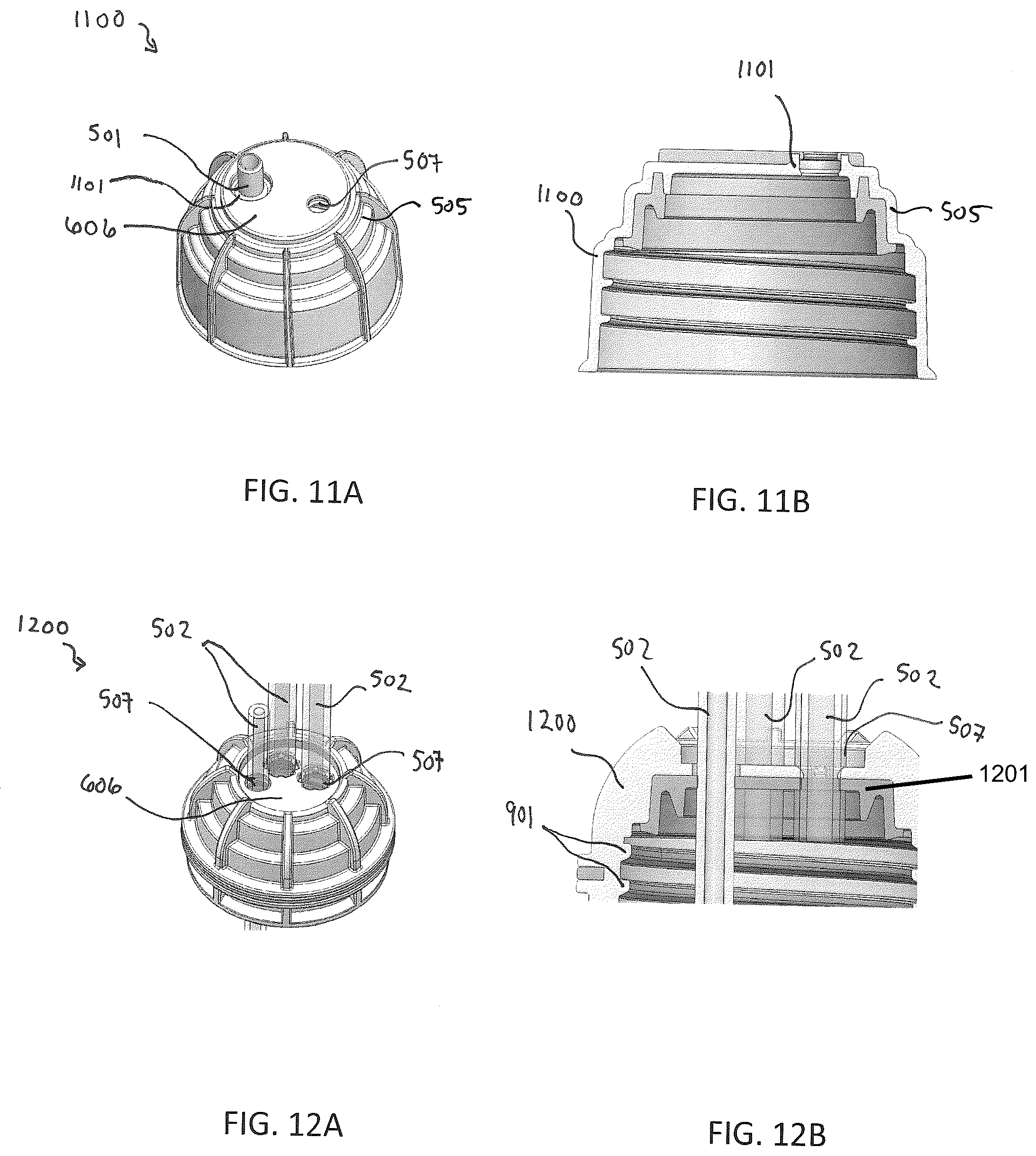 Patent US12098005 Figure 12 – Water bottle cap assemblies