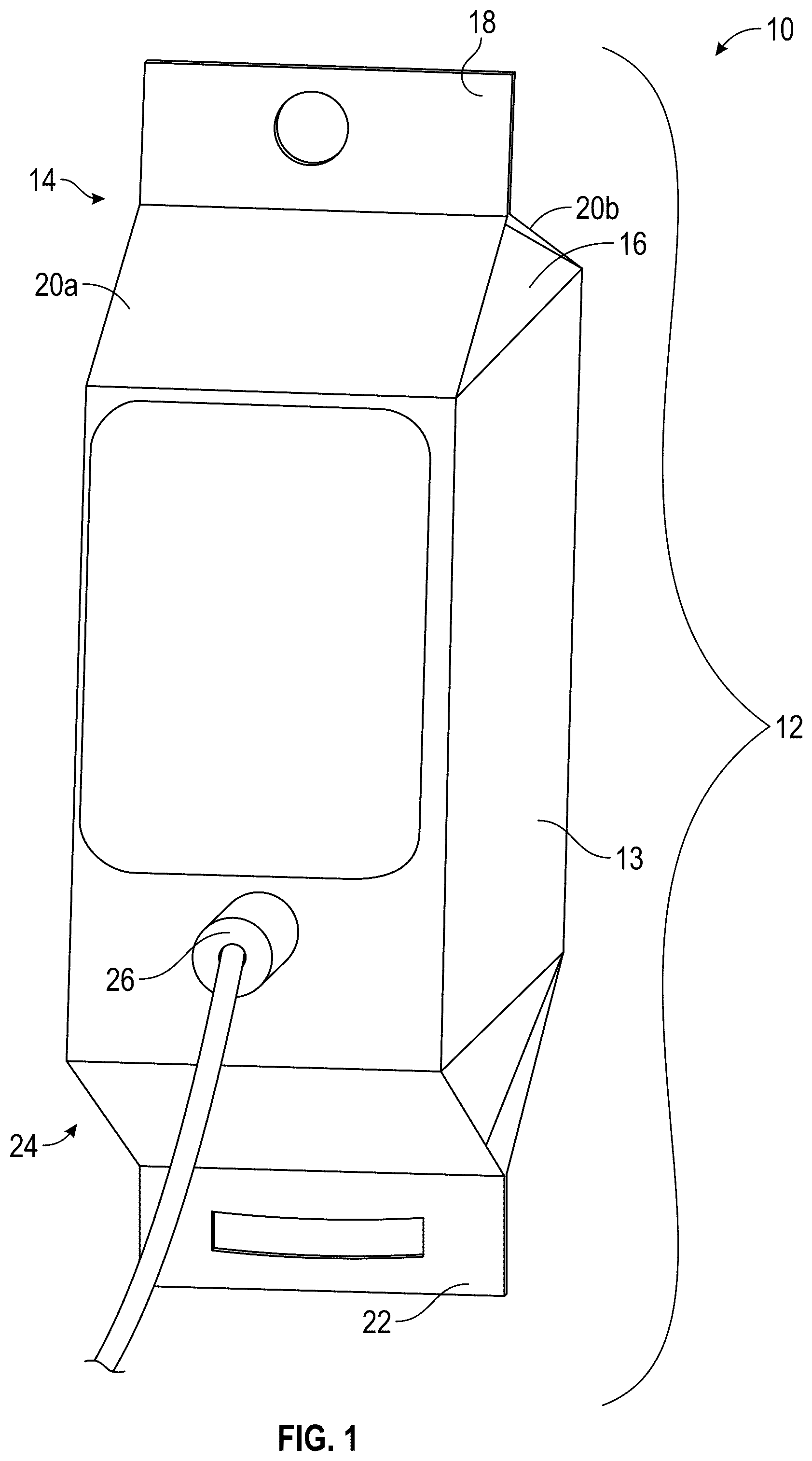 Patent US12098009 — Stand alone dispensing pouch — Figure 1