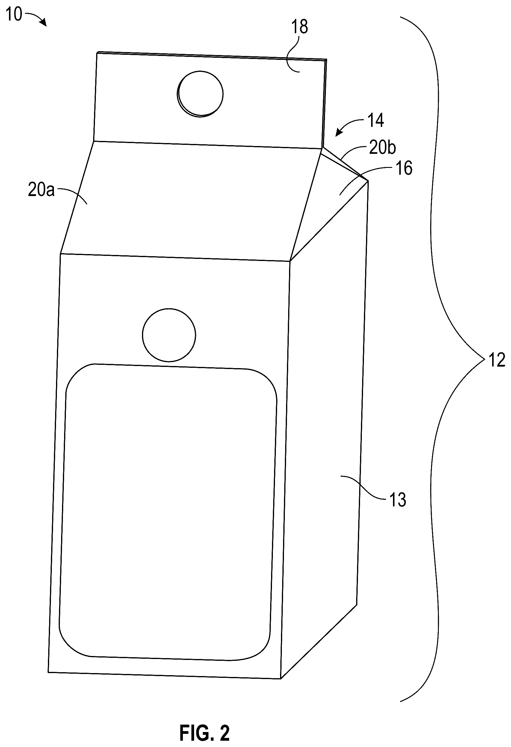 Patent US12098009 Figure 2 – Stand alone dispensing pouch