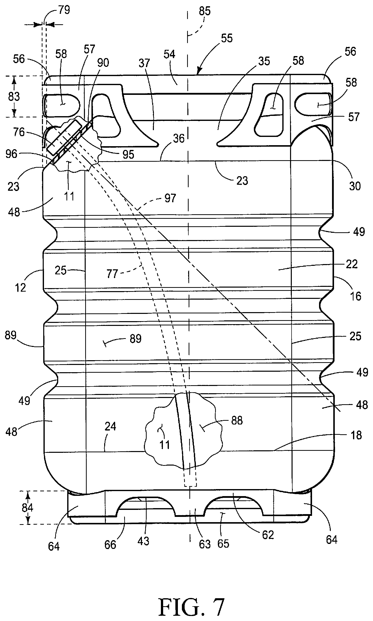 Patent US12098010 Figure 7 – Container for storing, transporting and dispensing a beverage