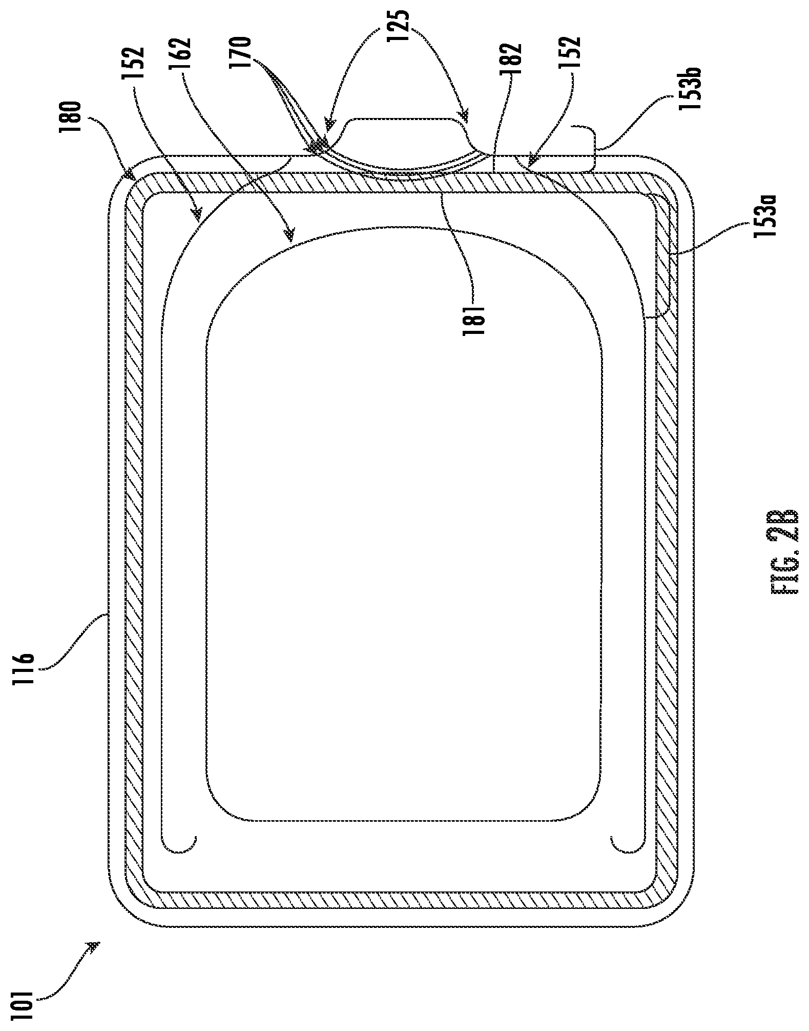Patent US12098011 Figure 3 – Resealable lidding for rigid thermoformed tubs