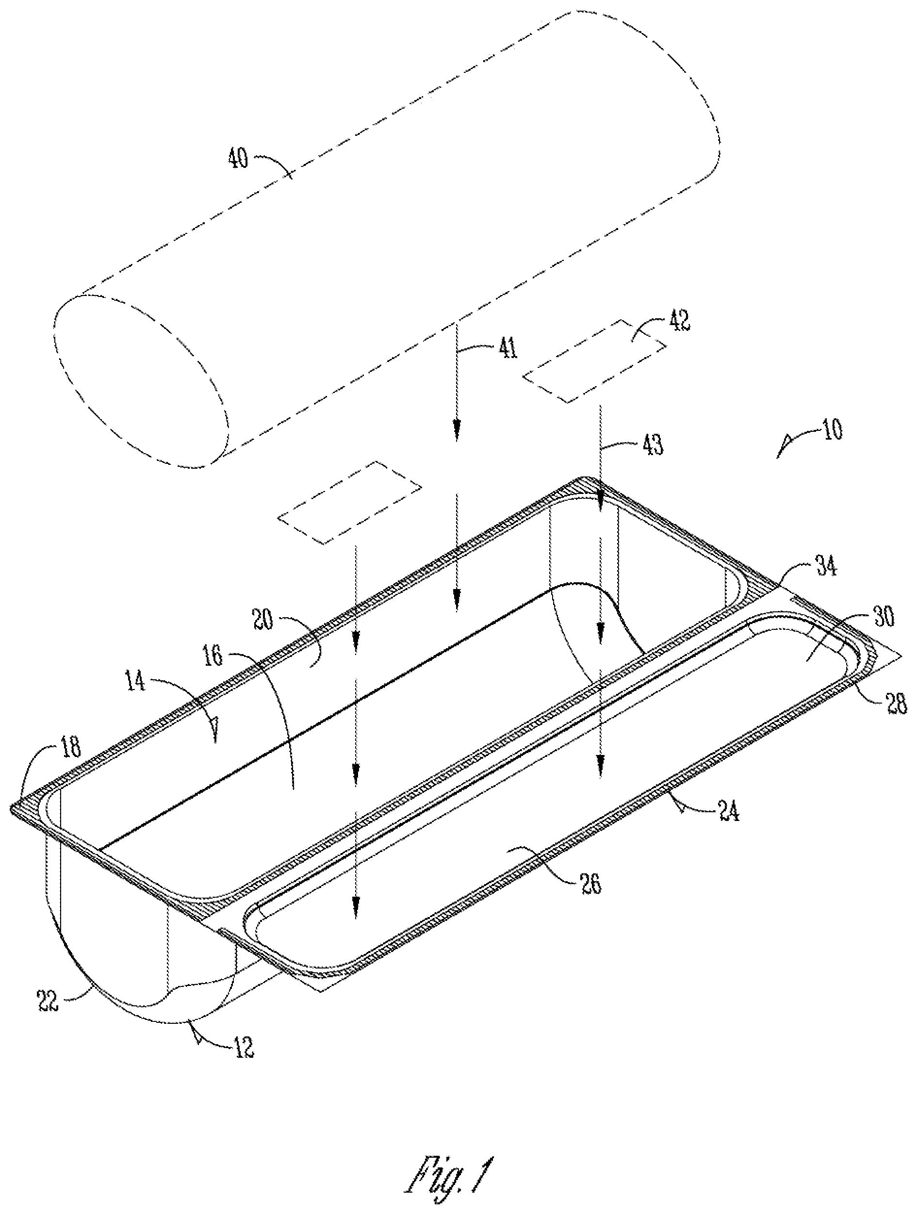Patent US12098012 Figure 1 – Food product packaging