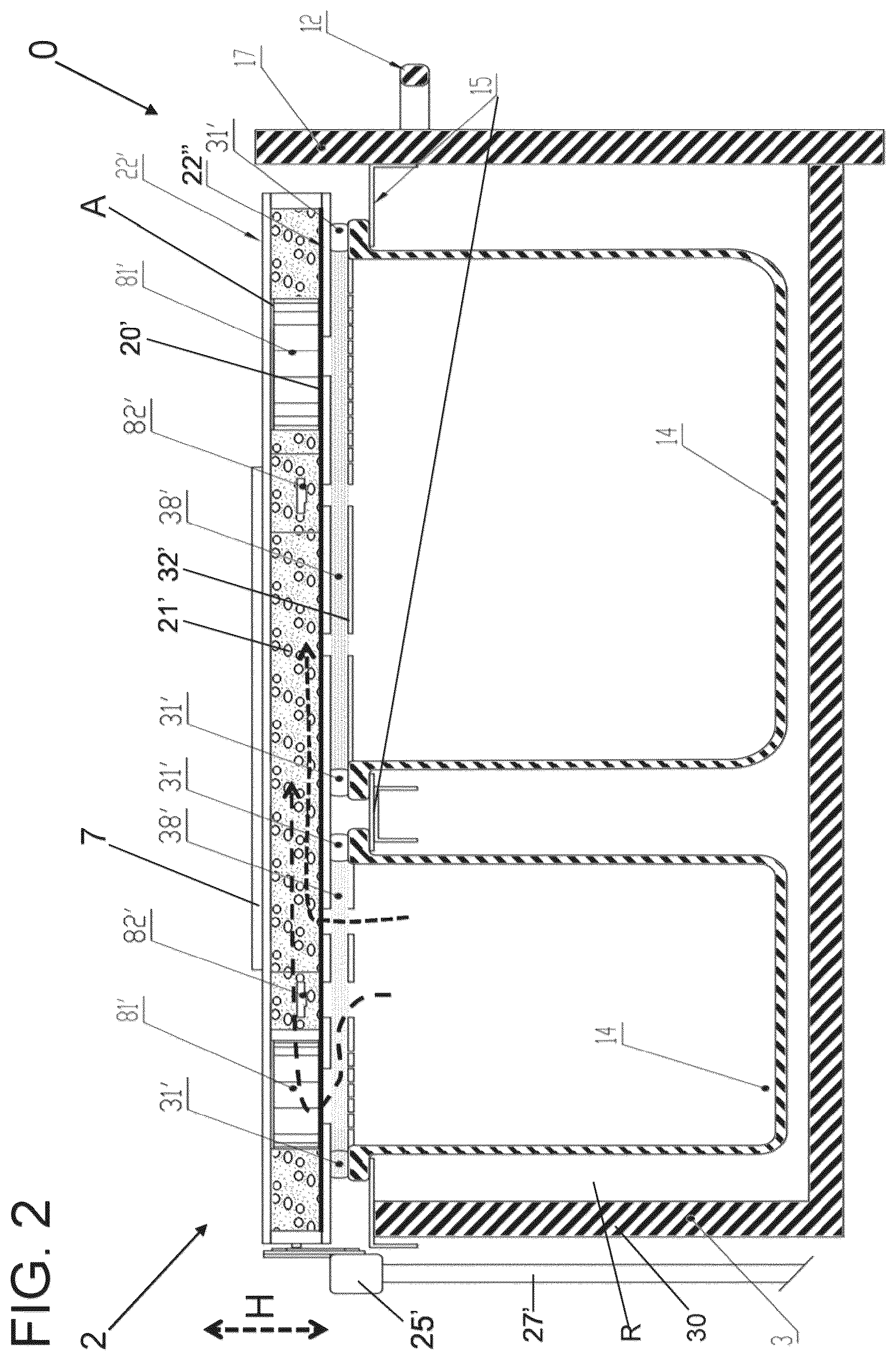 Patent US12098013 Figure 2 – Multilayer cover of a vacuum drawer device