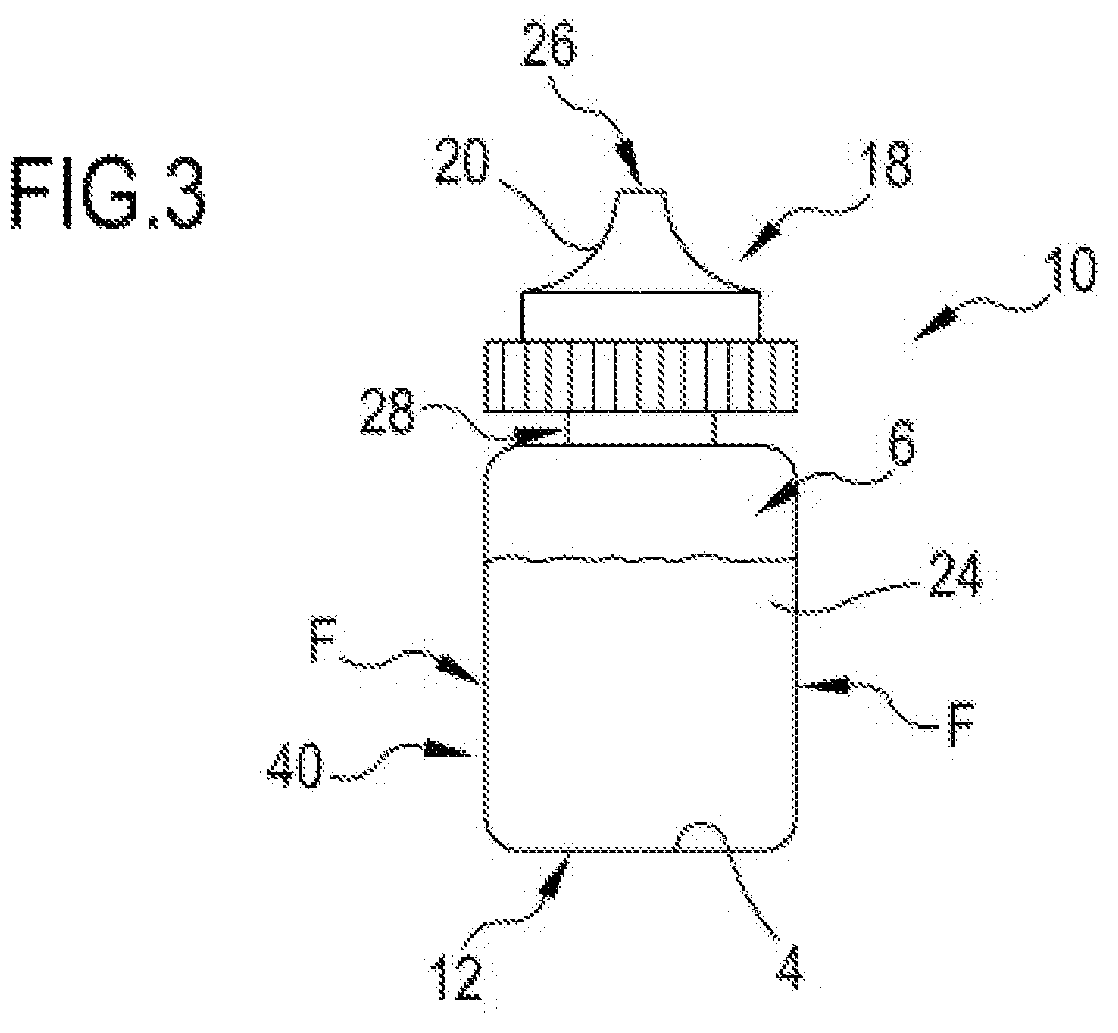 Patent US12098014 Figure 3 – Compound material, container and sterile product
