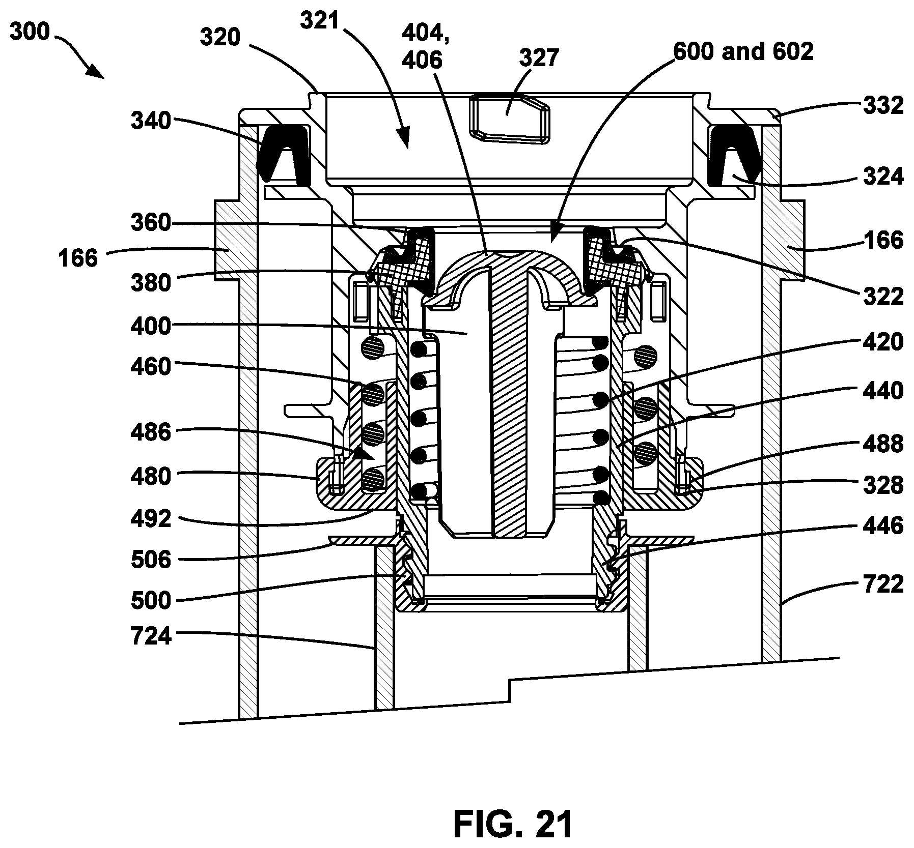 Patent US12098019 Figure 16 – System and components for receiving, storing, and dispensing fluids
