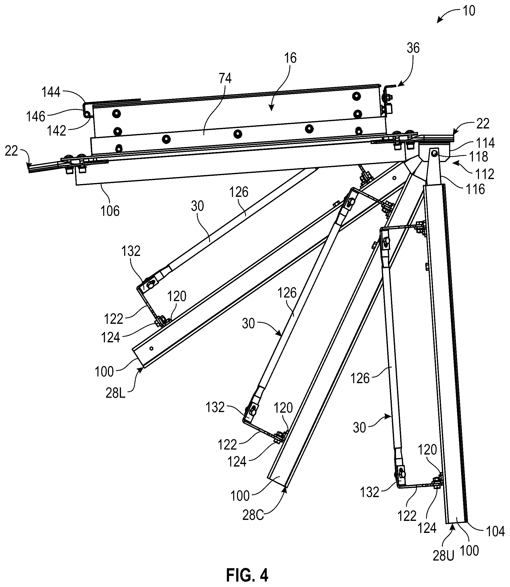 Patent US12098020 Figure 4 – Safety grain bin door latch system