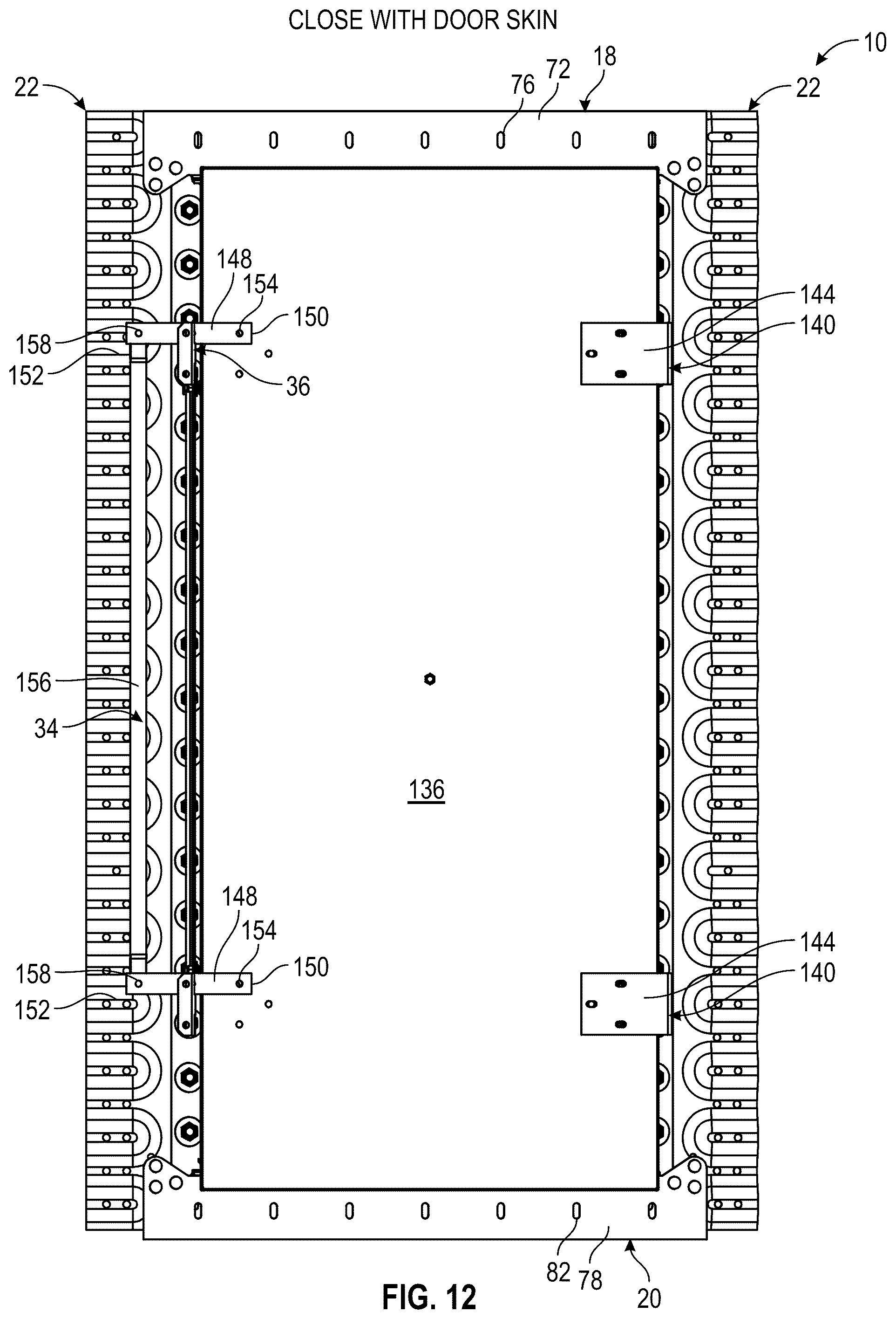 Patent US12098020 Figure 12 – Safety grain bin door latch system