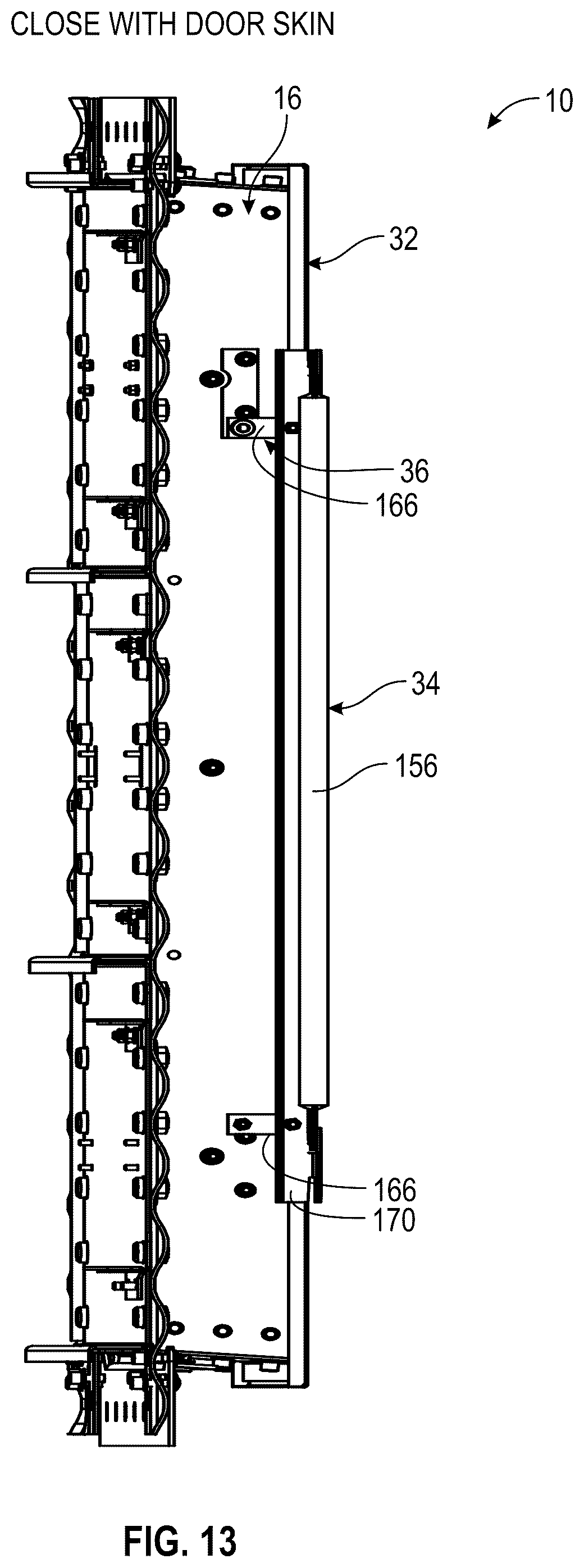 Patent US12098020 Figure 13 – Safety grain bin door latch system