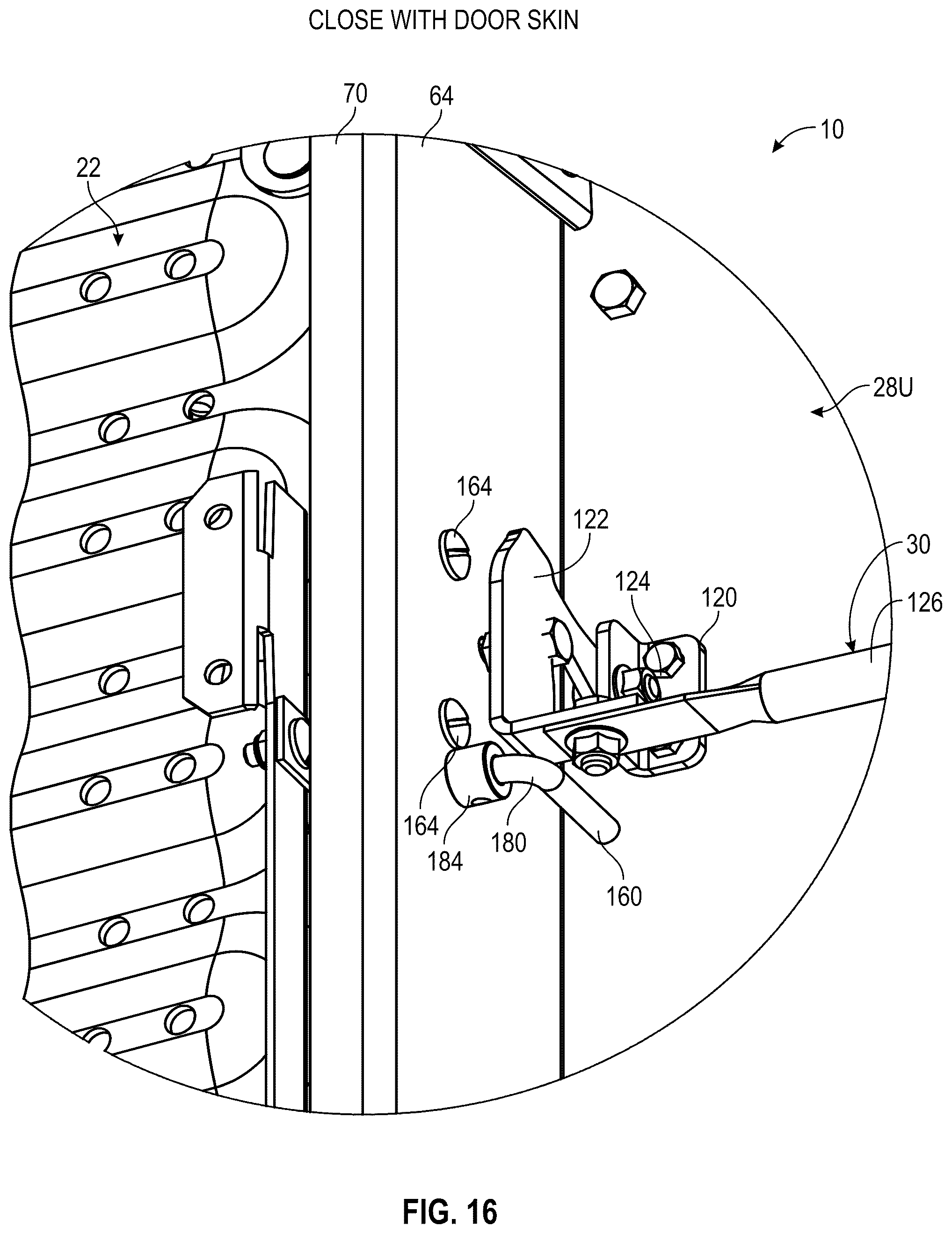 Patent US12098020 Figure 16 – Safety grain bin door latch system