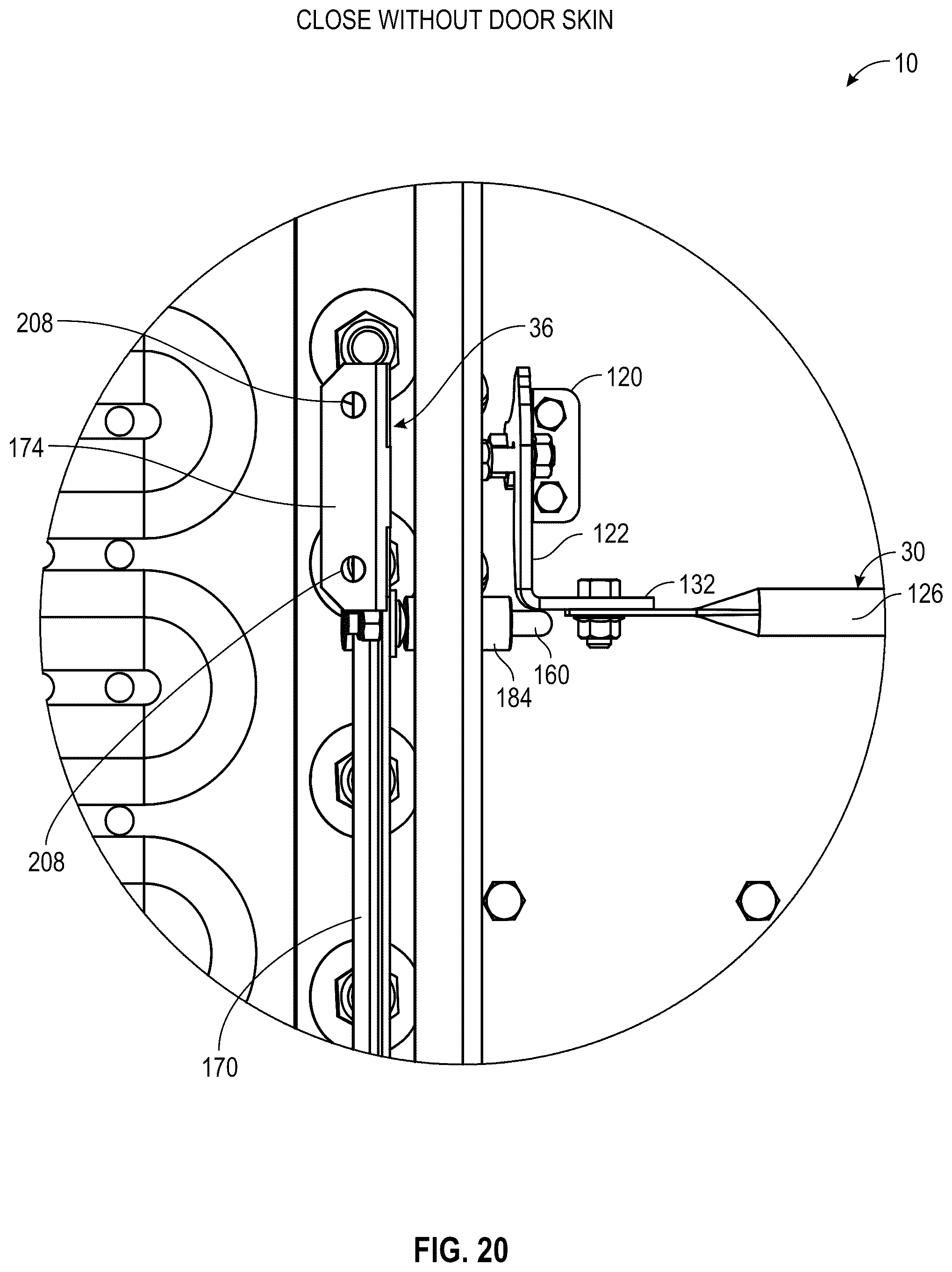 Patent US12098020 Figure 20 – Safety grain bin door latch system