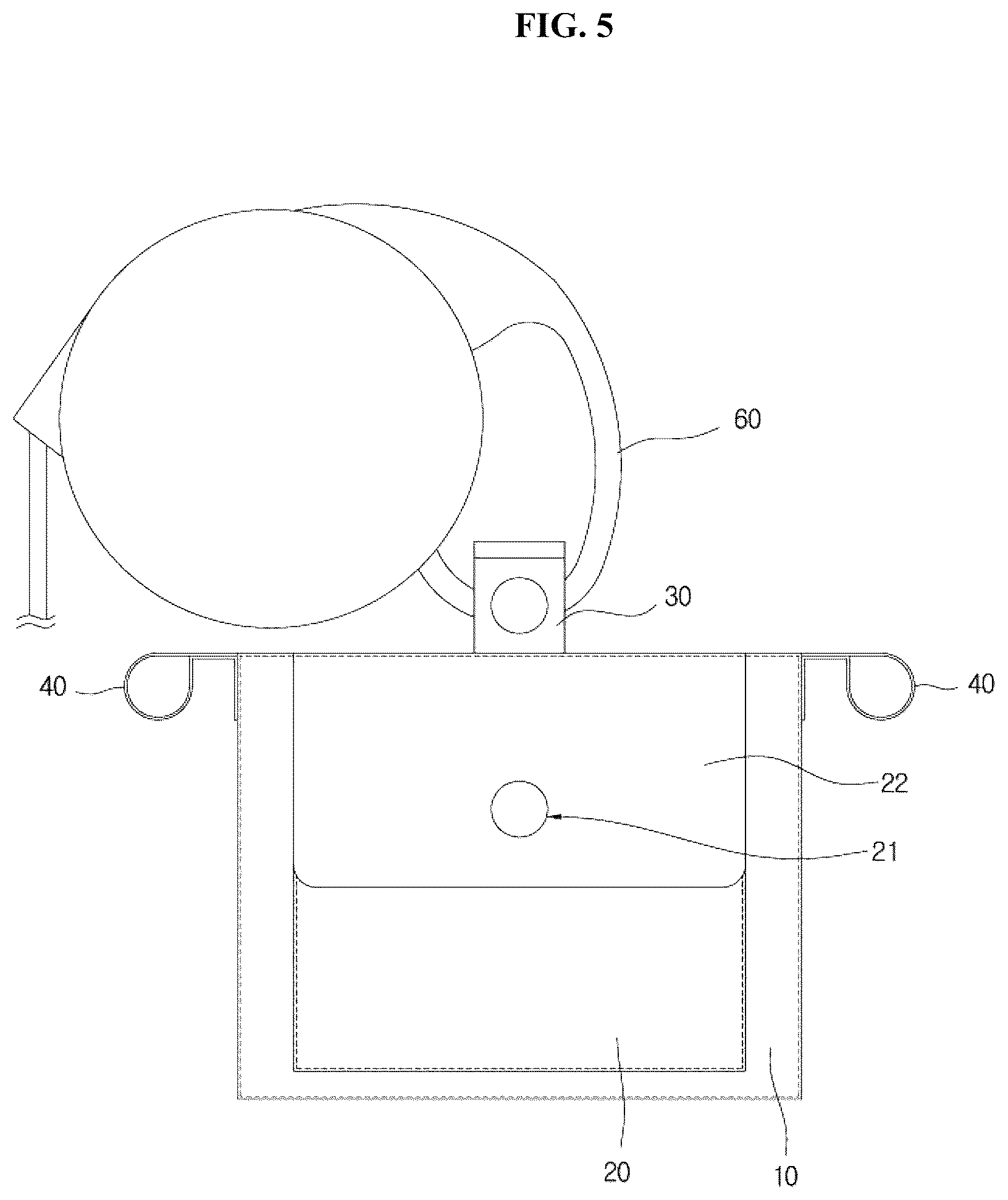 Patent US12098023 Figure 5 – Portable carrier bag for disposing pet waste
