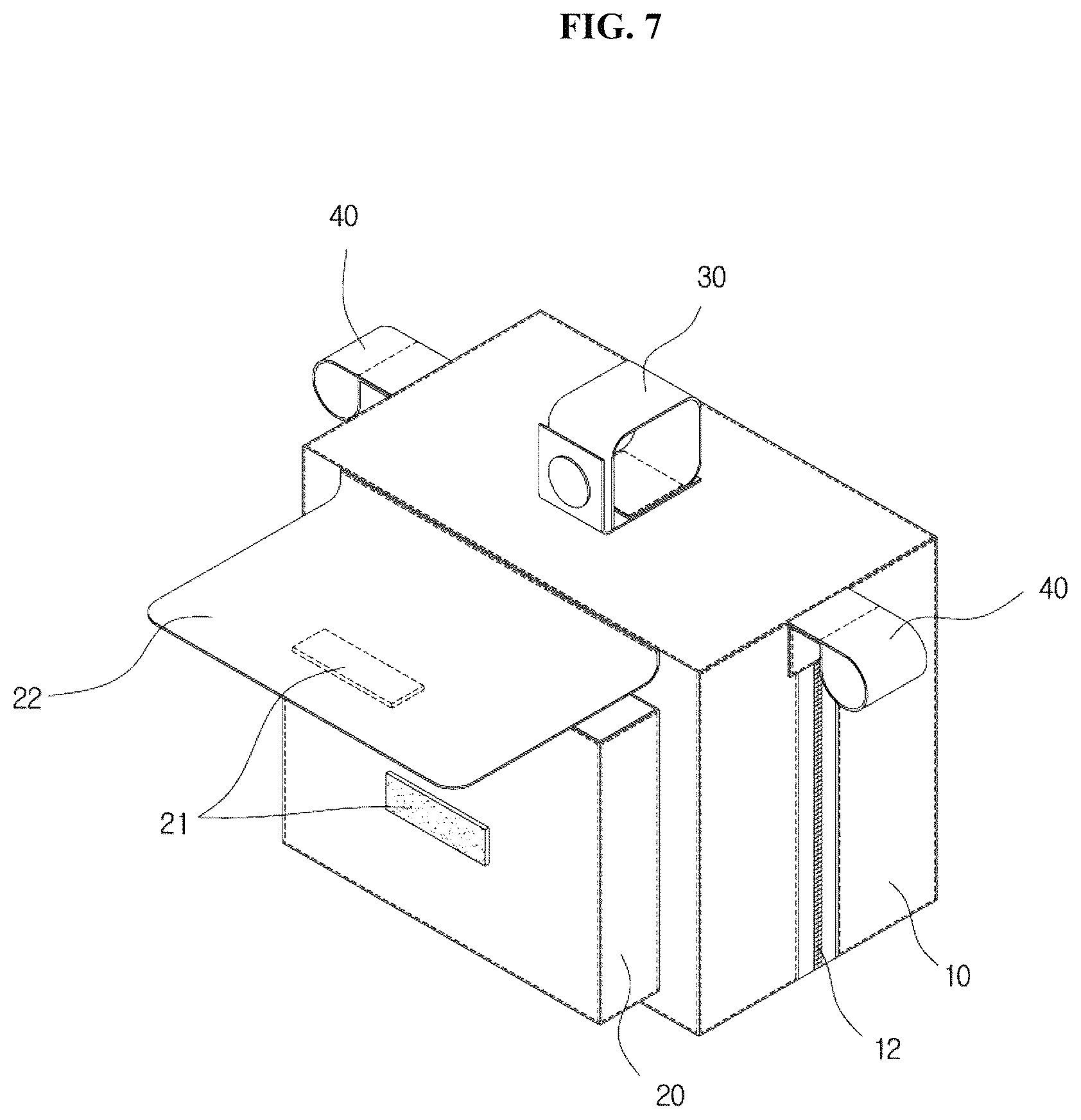 Patent US12098023 Figure 7 – Portable carrier bag for disposing pet waste