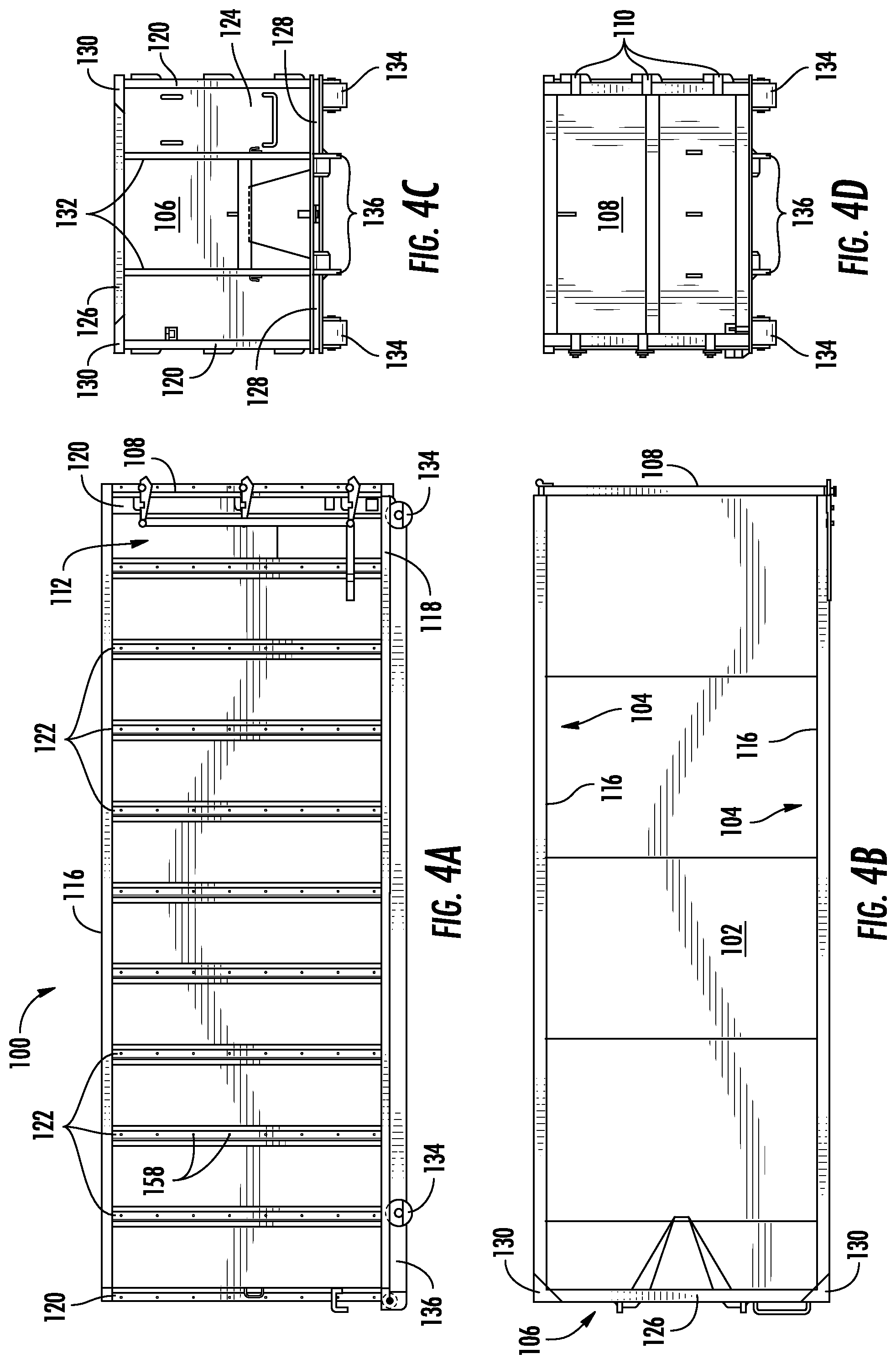 Patent US12098024 Figure 4 – Refuse container having modular side walls