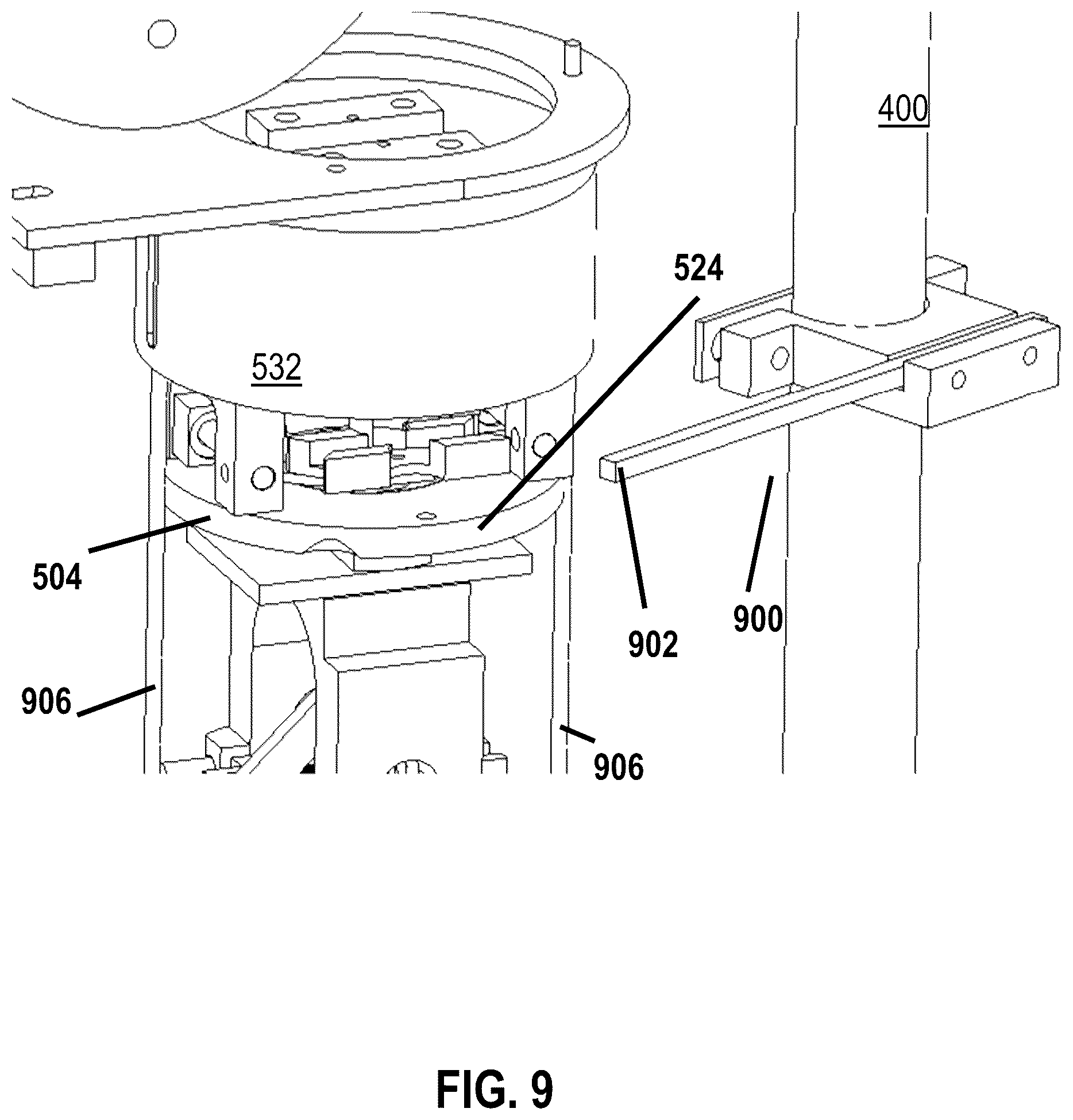 Patent US12098026 Figure 9 – Low profile transfer mechanism for controlled environment