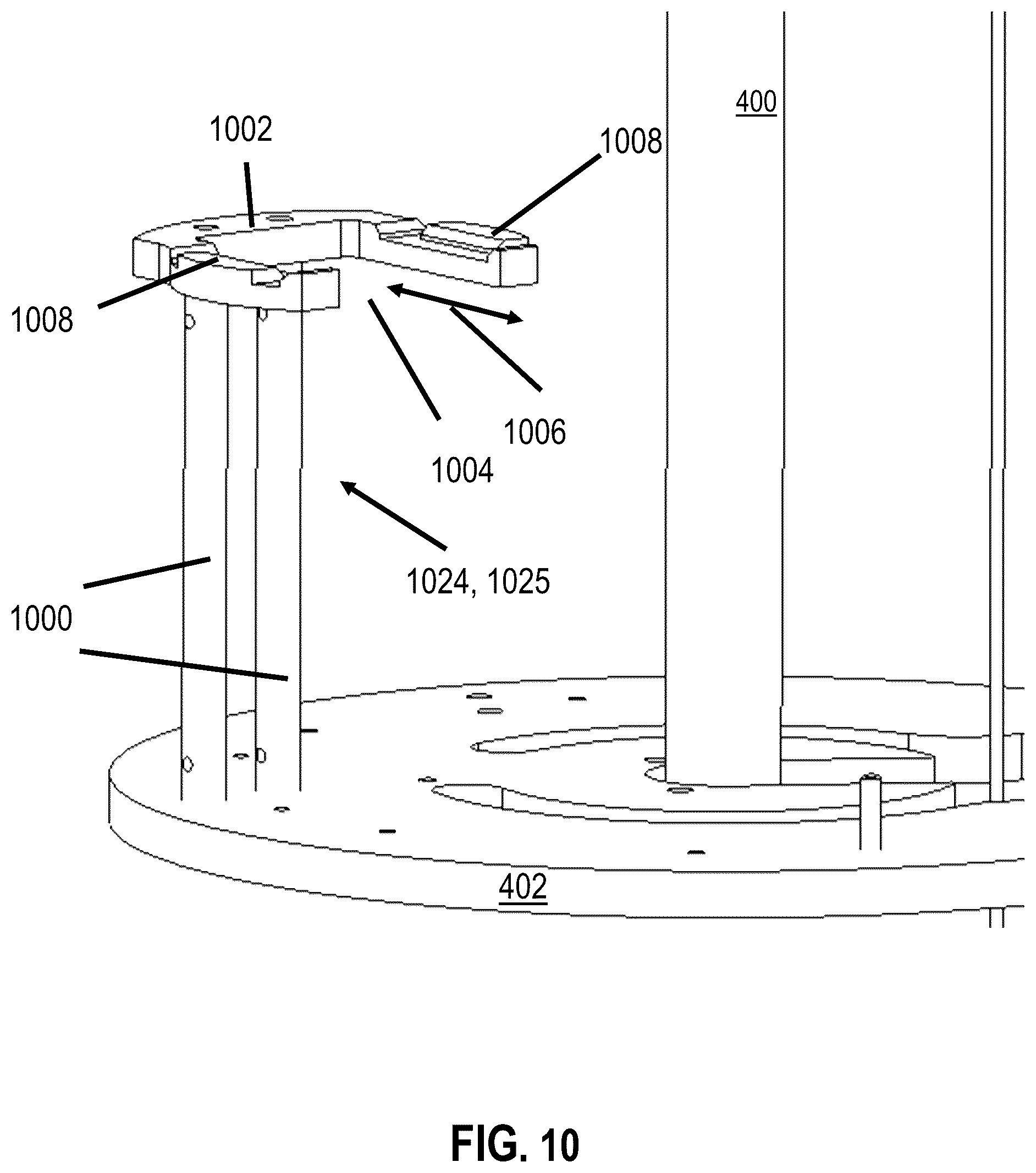 Patent US12098026 Figure 10 – Low profile transfer mechanism for controlled environment