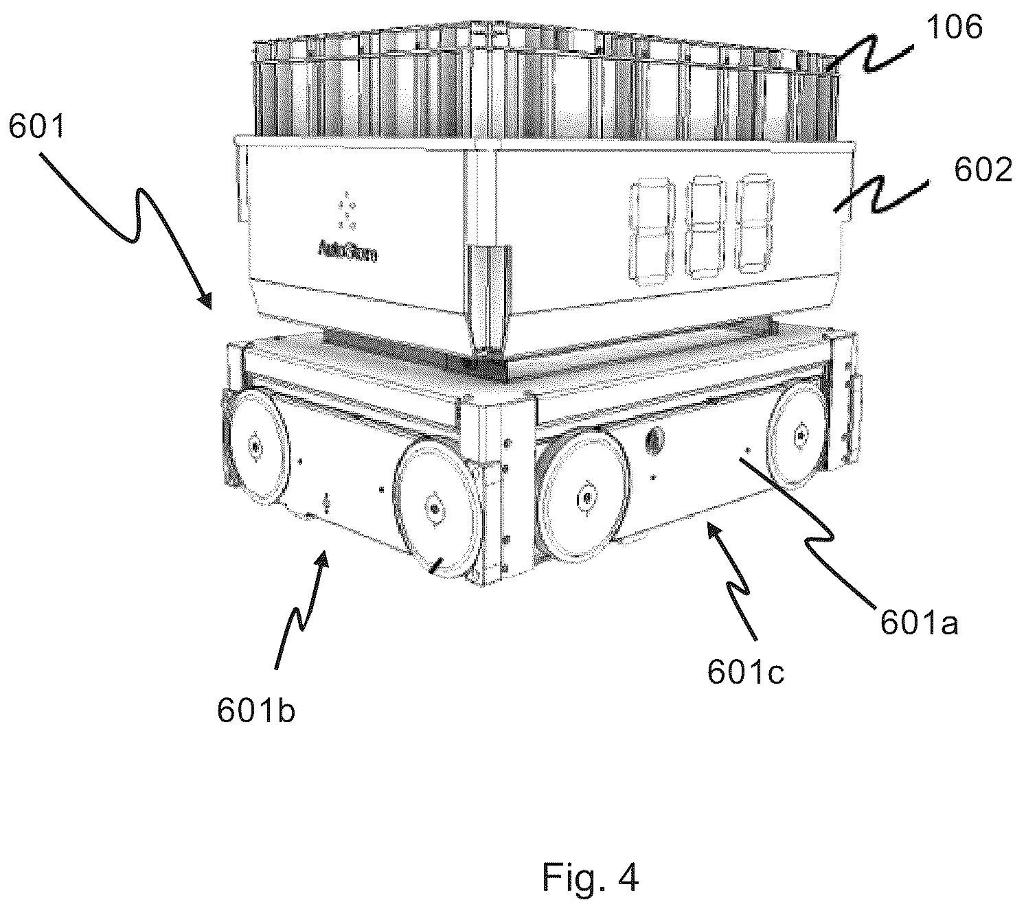 Patent US12098030 Figure 3 – Vehicle lift for an automated storage and retrieval system