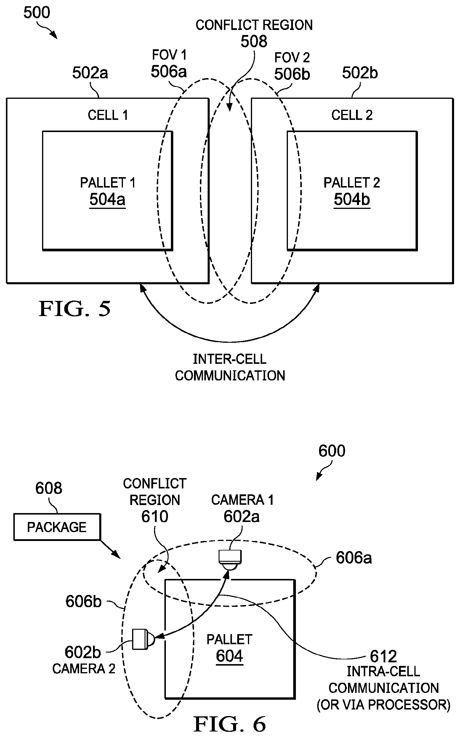 Patent US12098032 Figure 4 – Smart warehouse, conveyor, and pallet management system
