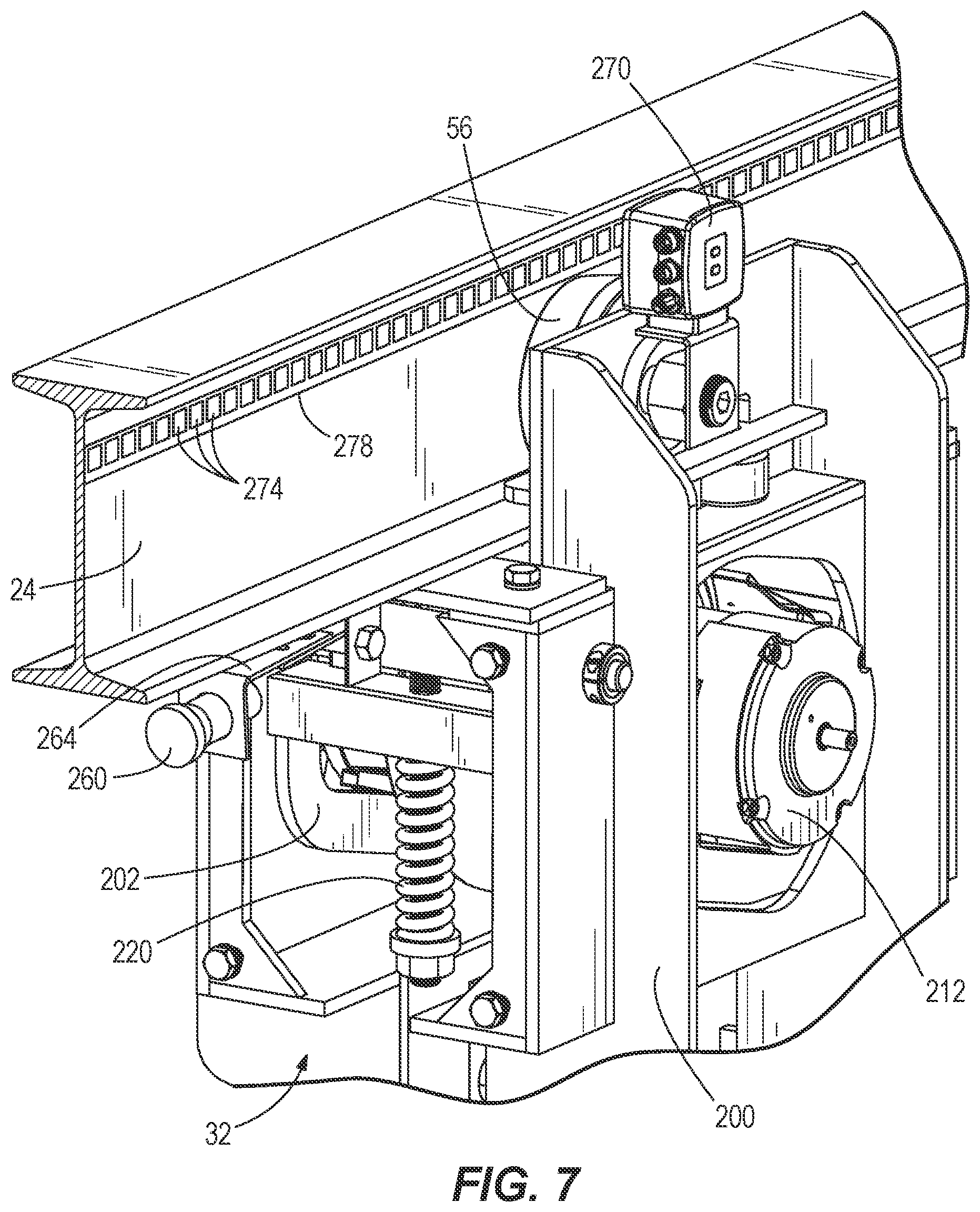 Patent US12098034 Figure 7 – Conveyor system with automated carriers