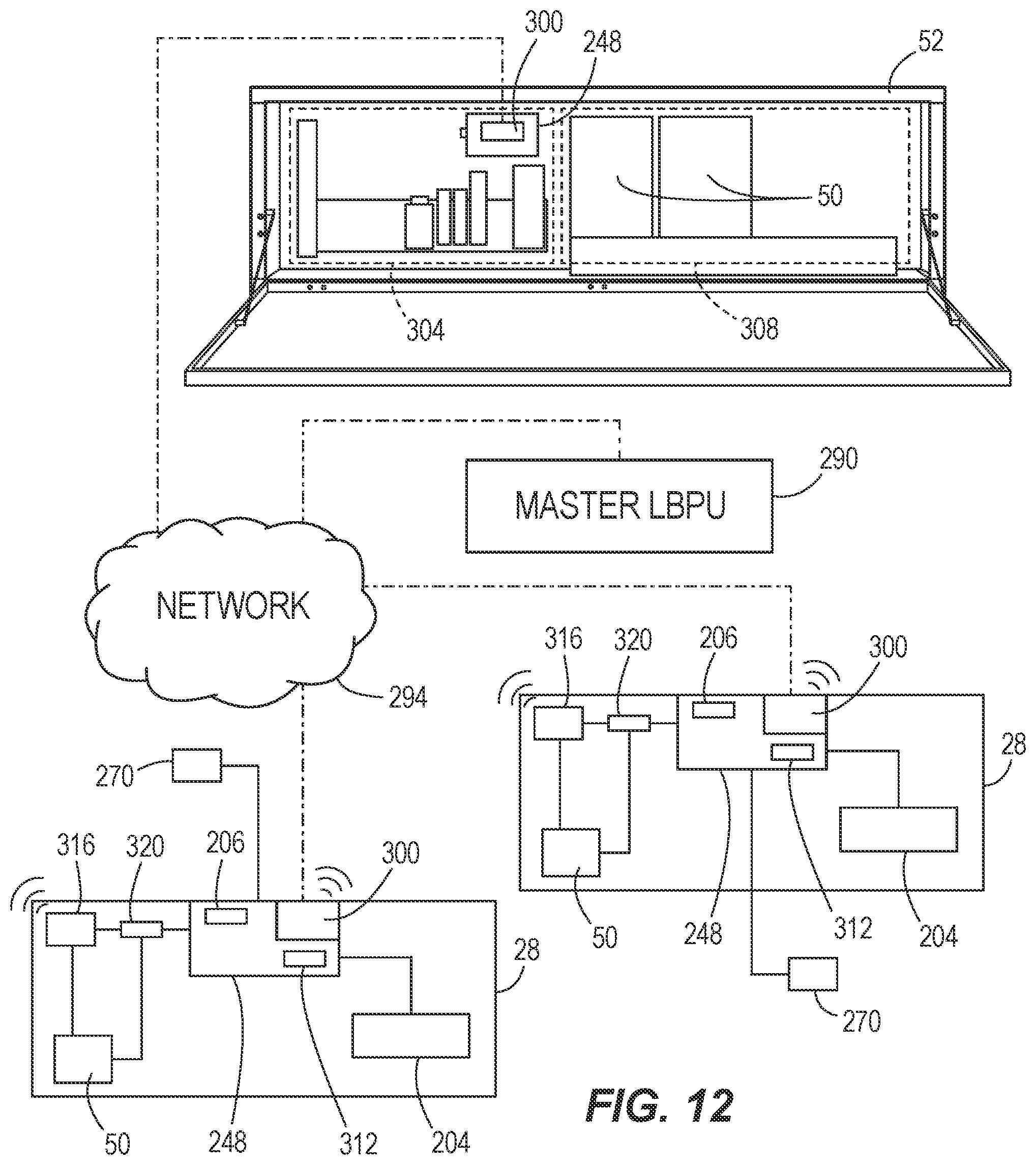 Patent US12098034 Figure 10 – Conveyor system with automated carriers