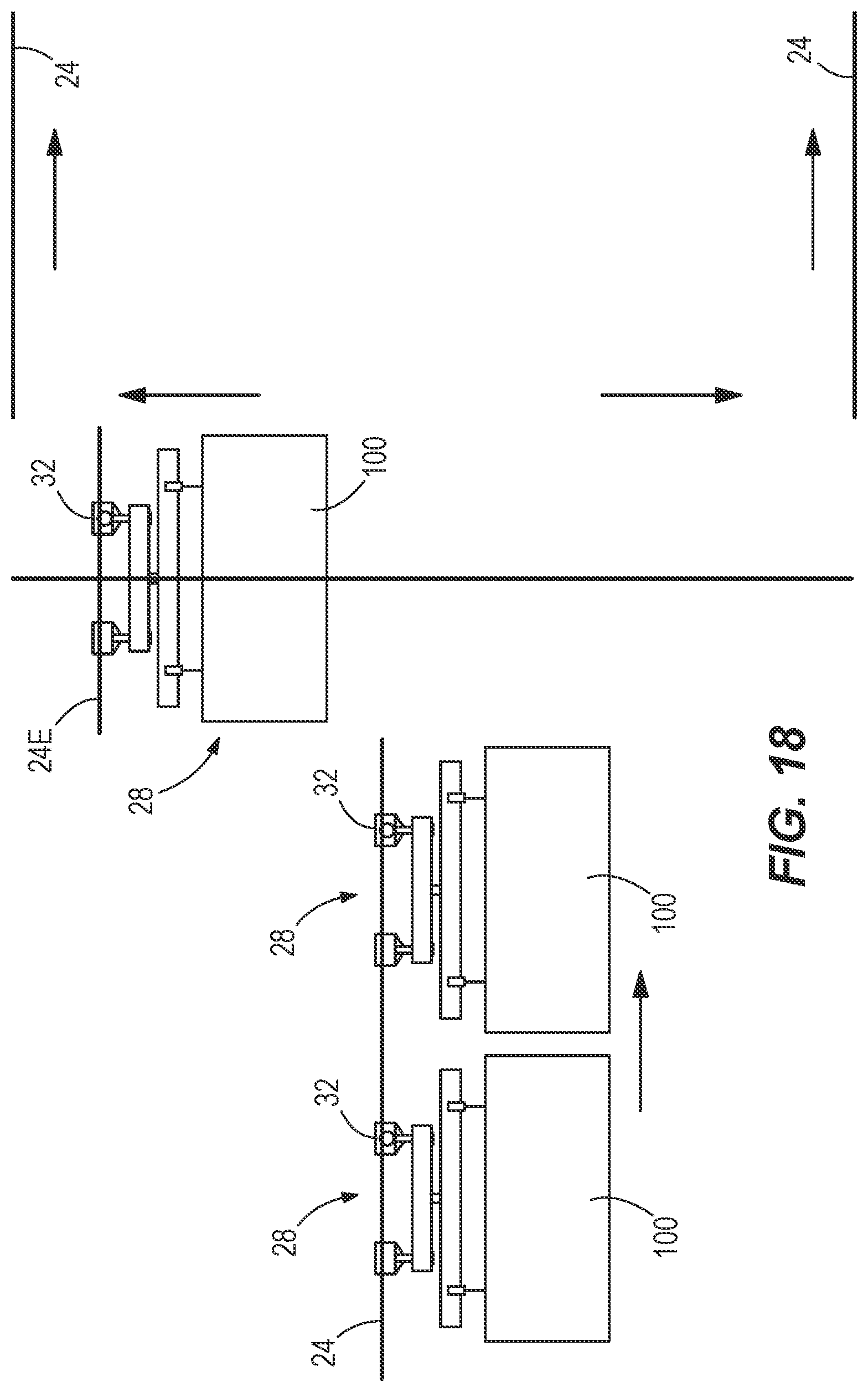 Patent US12098034 Figure 15 – Conveyor system with automated carriers