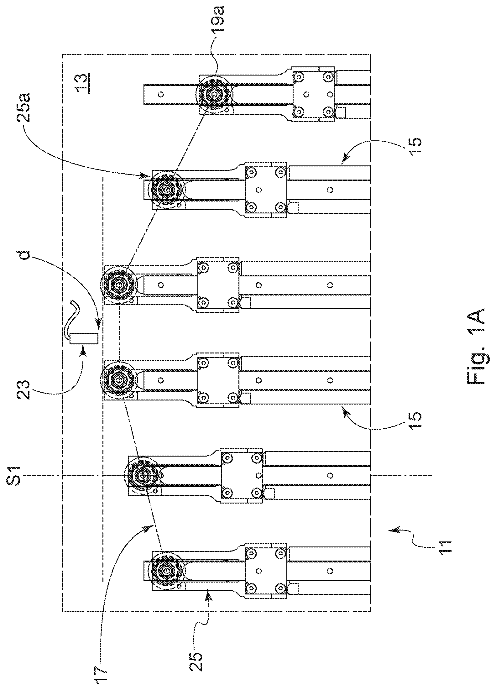 Patent US12098036 Figure 1 – Measurement assembly for measuring wear of the surface of revolution of rotating members, a machine that incorporates said assembly and method of measurement