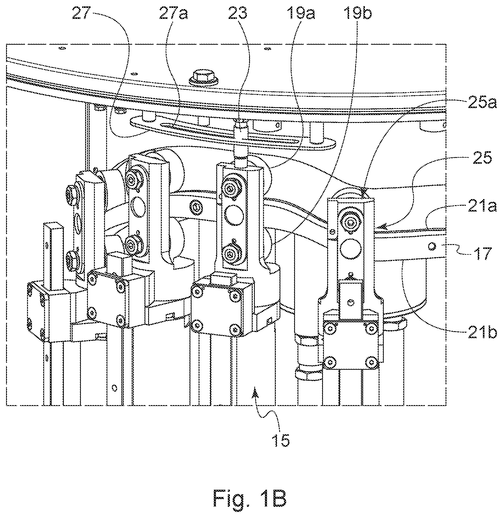 Patent US12098036 Figure 2 – Measurement assembly for measuring wear of the surface of revolution of rotating members, a machine that incorporates said assembly and method of measurement