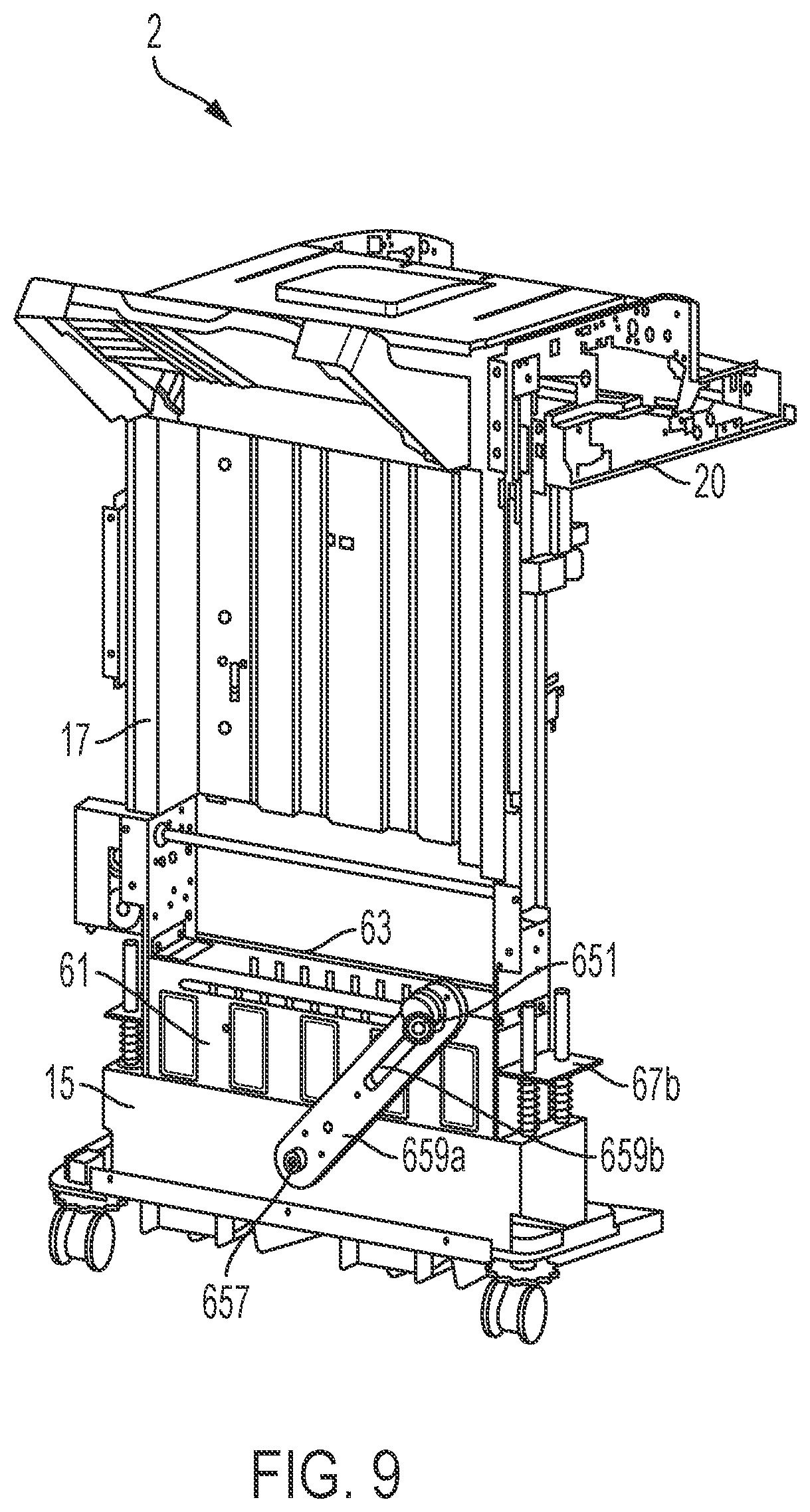 Patent US12098044 Figure 8 – Finisher including height adjustment unit