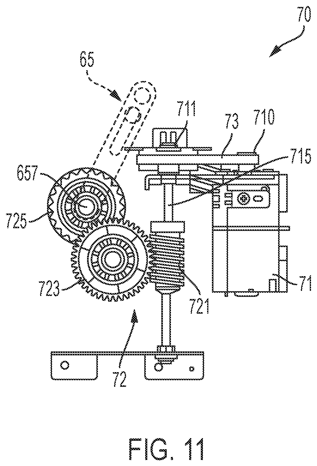 Patent US12098044 Figure 10 – Finisher including height adjustment unit