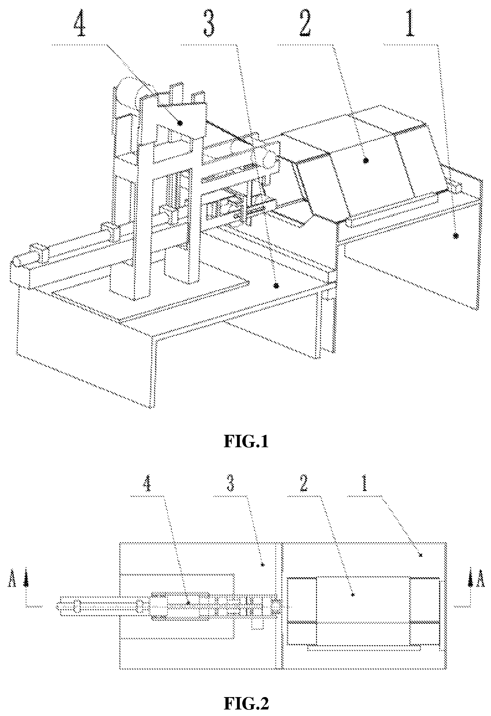 Patent US12098047 Figure 1 – Cantilever type plane automatic adhesive tape pasting device