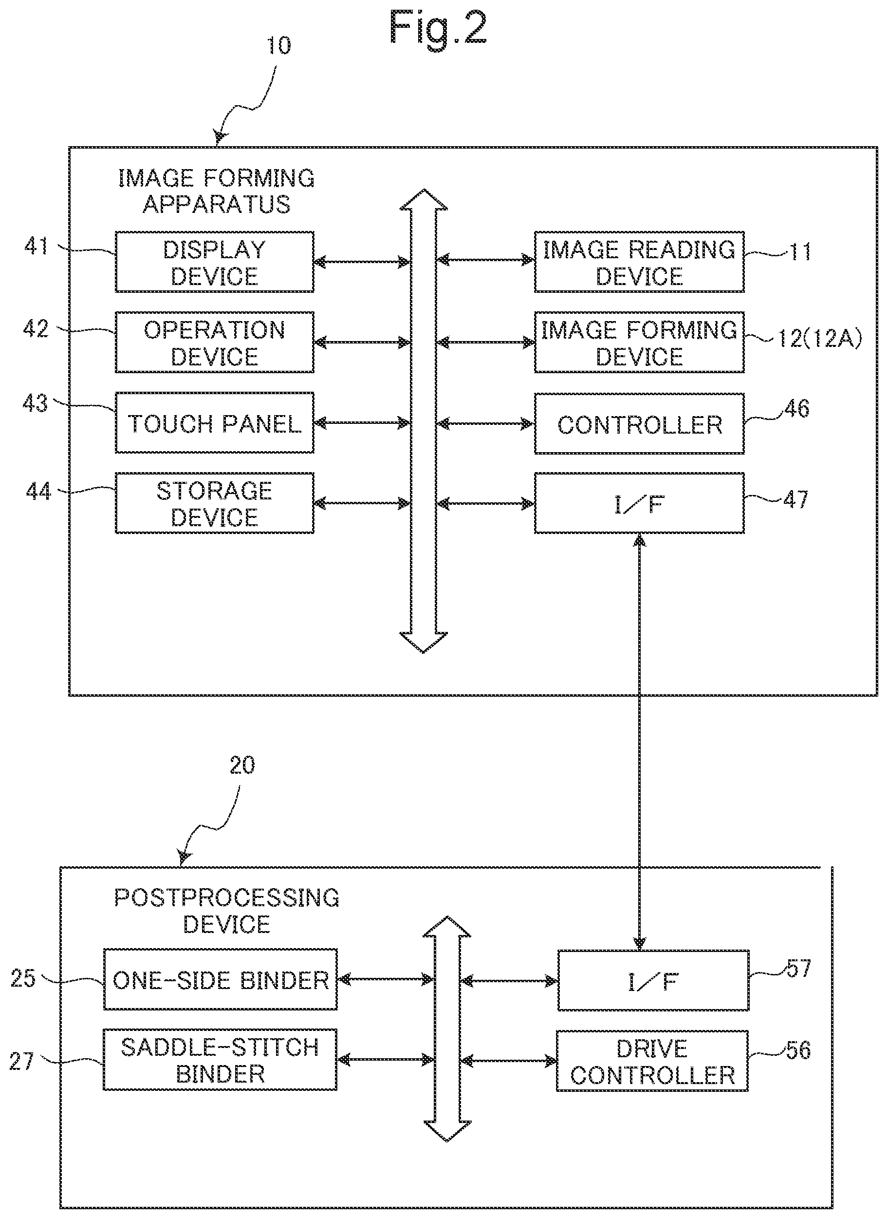 Patent US12098053 Figure 2 – Postprocessing device that controls rotation of pair of folding rollers according to status of sheet