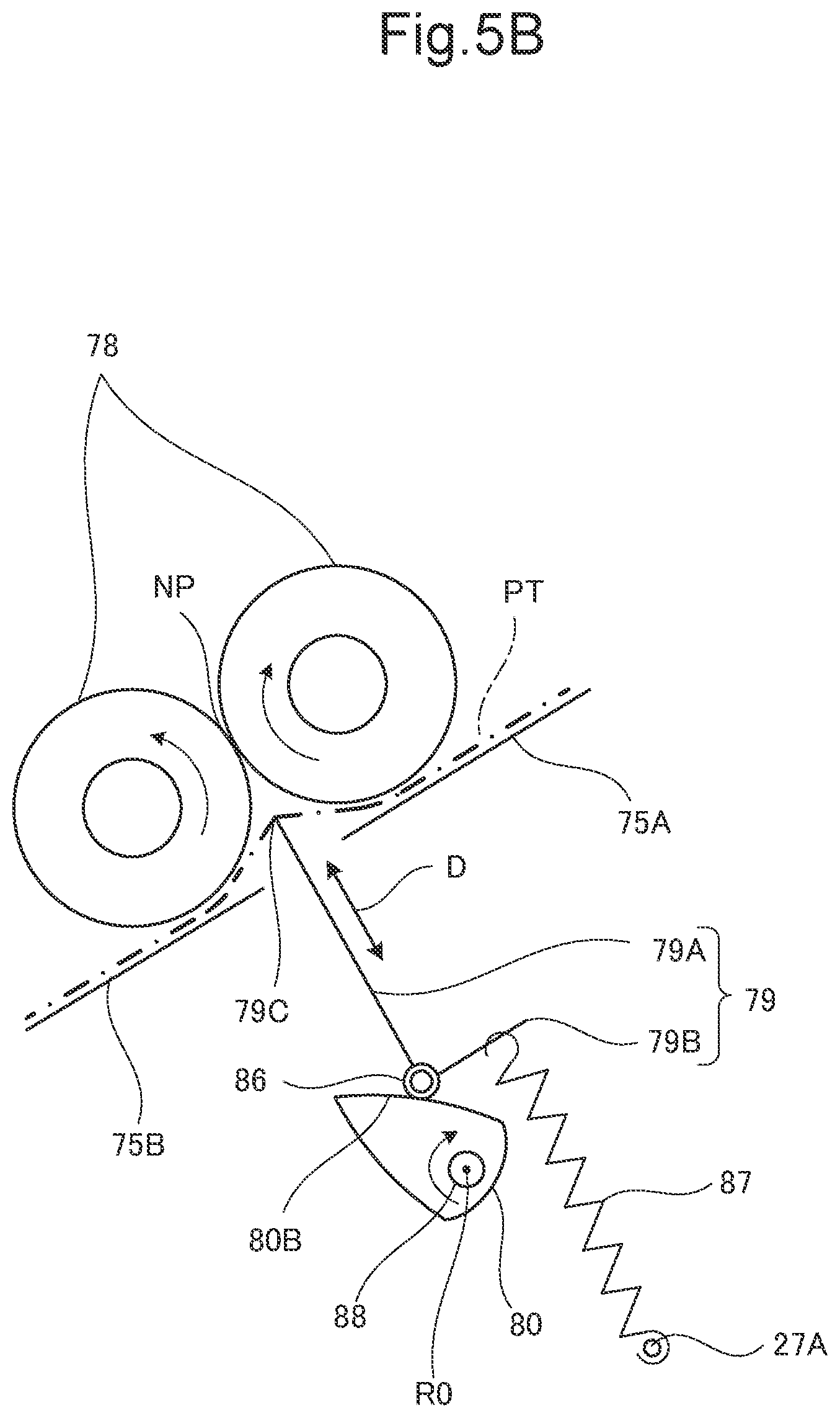 Patent US12098053 Figure 6 – Postprocessing device that controls rotation of pair of folding rollers according to status of sheet