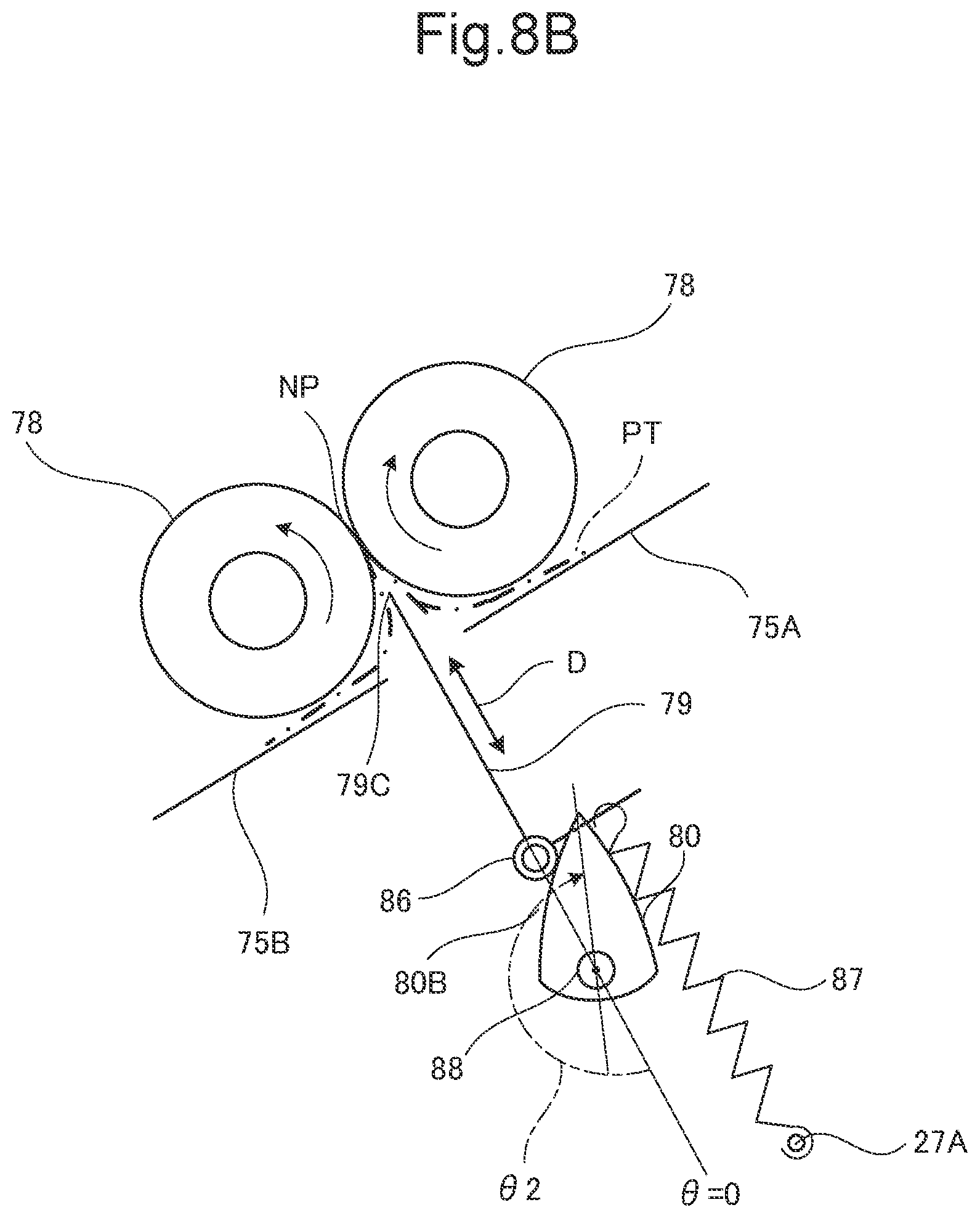 Patent US12098053 Figure 11 – Postprocessing device that controls rotation of pair of folding rollers according to status of sheet