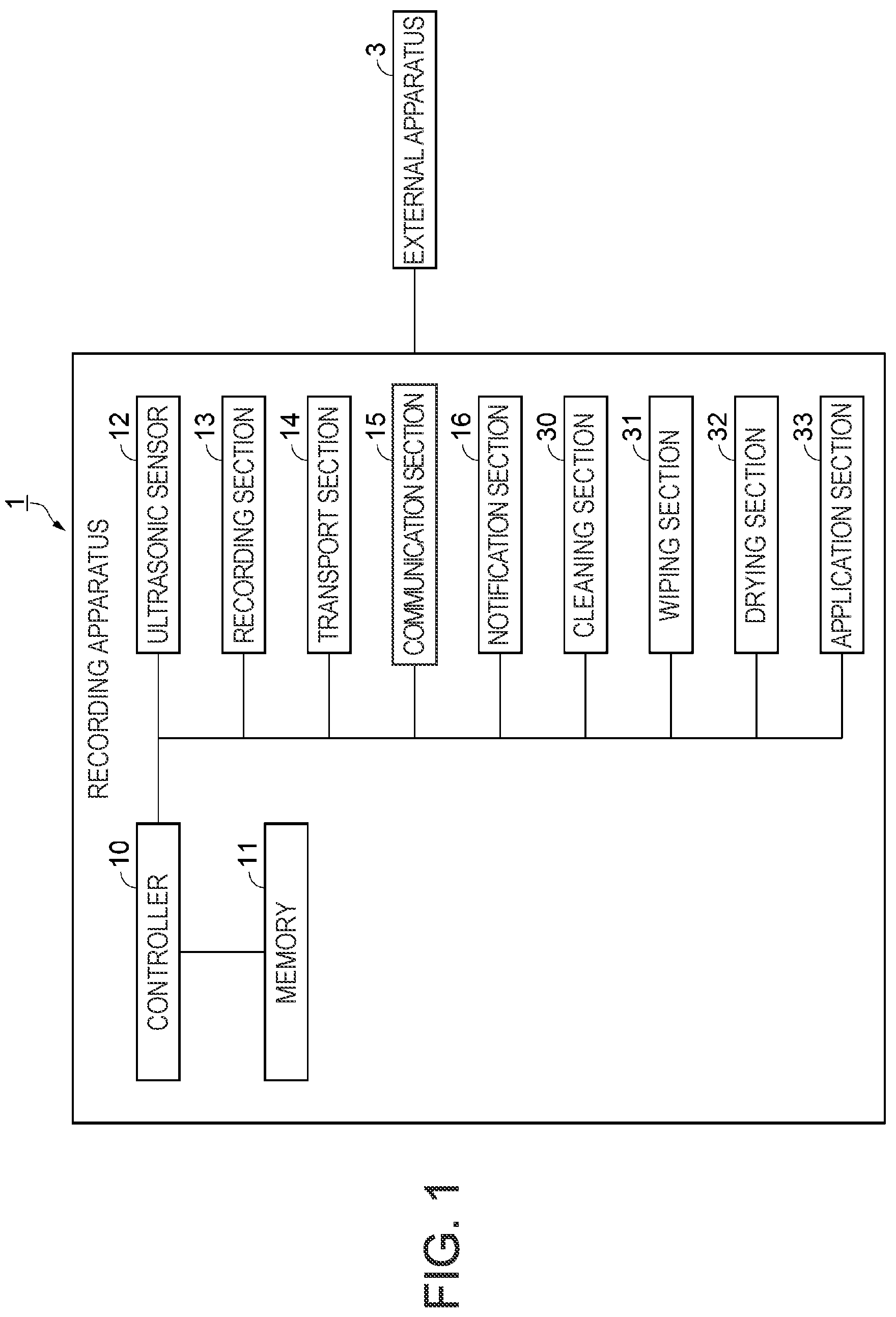 Patent US12098054 Figure 1 – Recording apparatus and transport apparatus