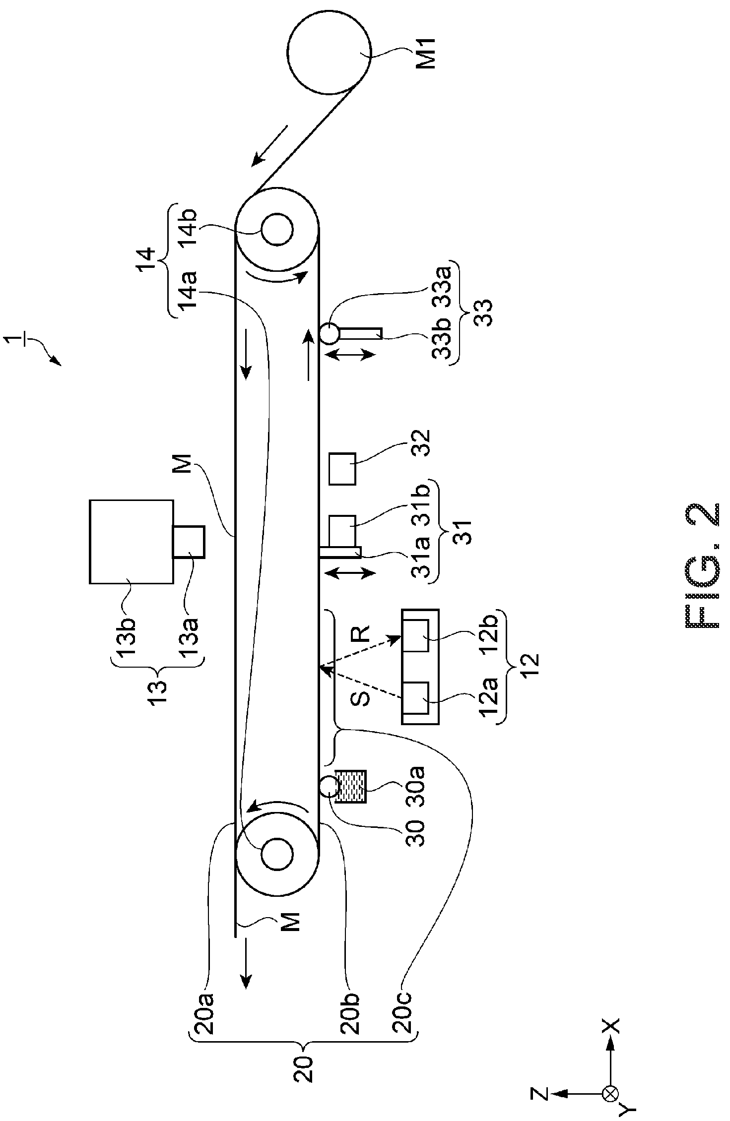 Patent US12098054 Figure 2 – Recording apparatus and transport apparatus
