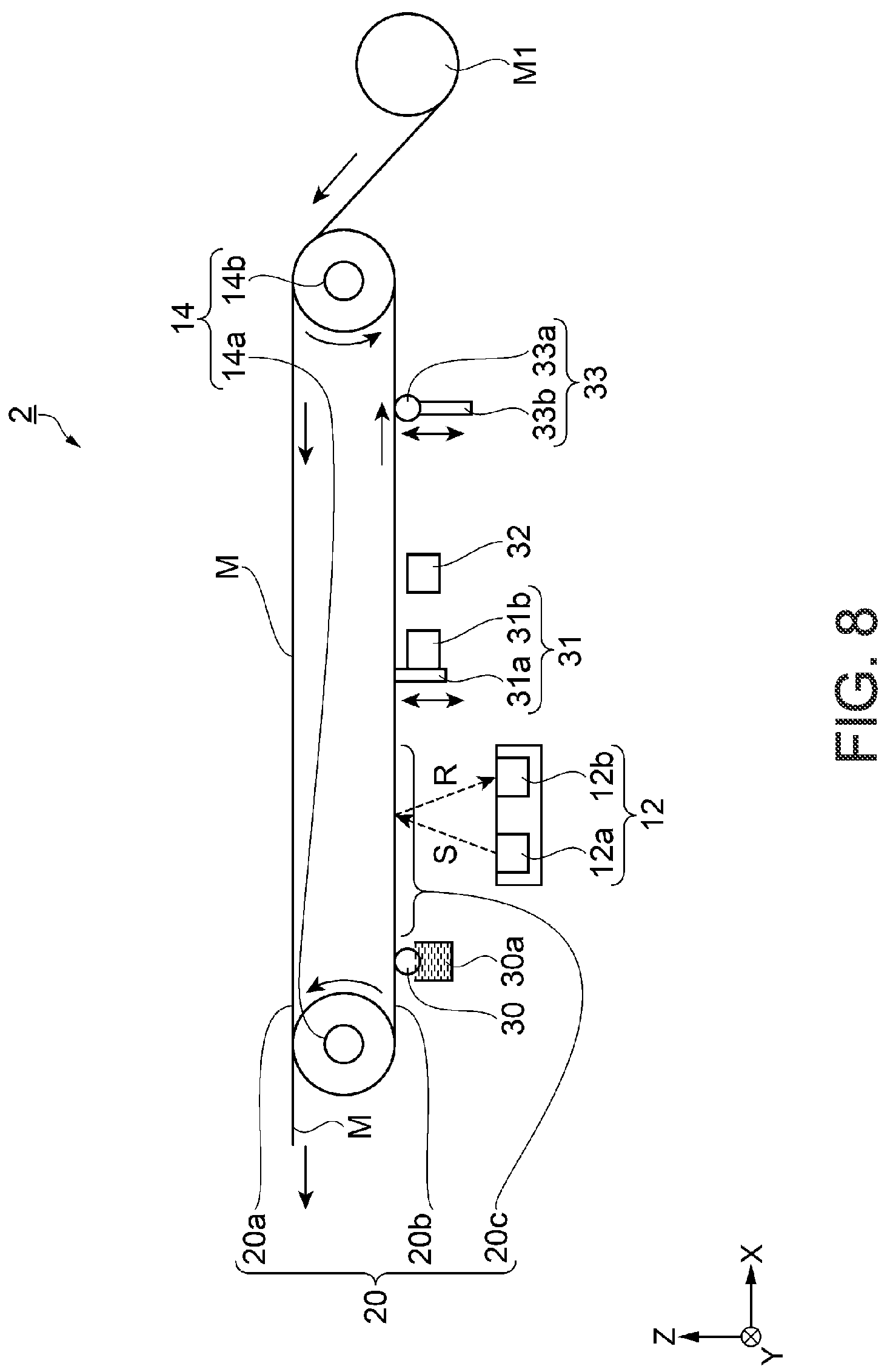 Patent US12098054 Figure 7 – Recording apparatus and transport apparatus
