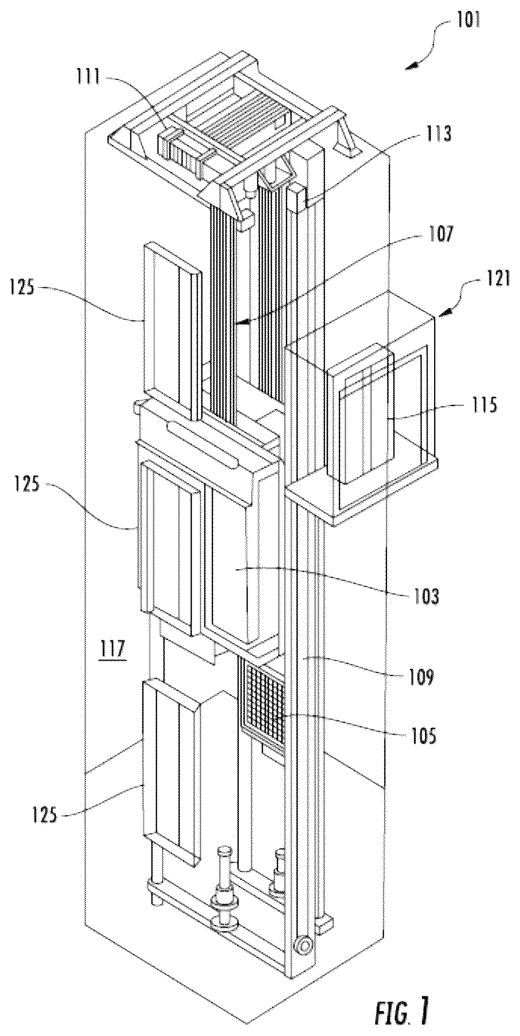 Patent US12098057 Figure 1 – Validation of elevator call passenger boarding