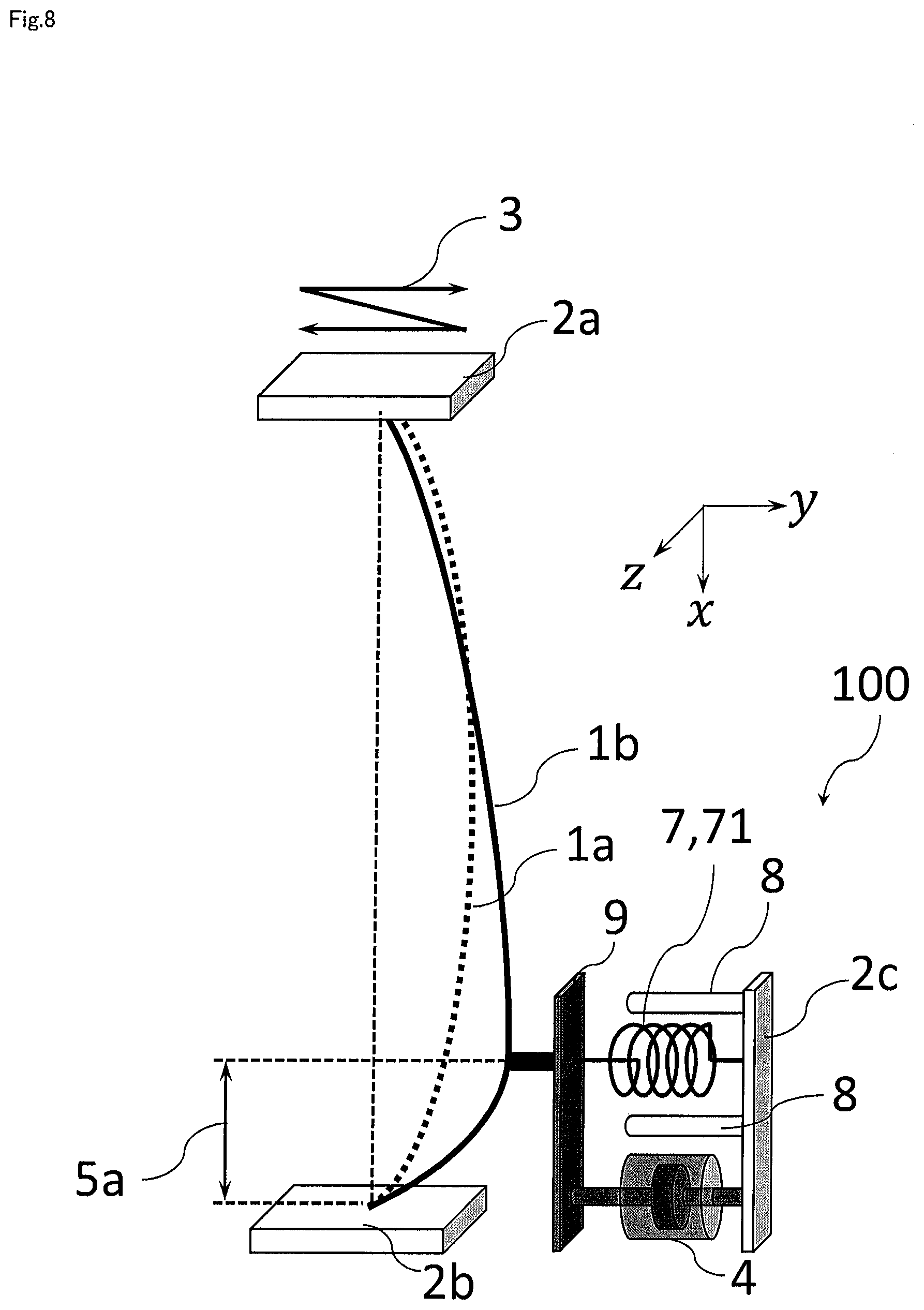 Patent US12098059 Figure 8 – Sway amount estimation system and elevator apparatus