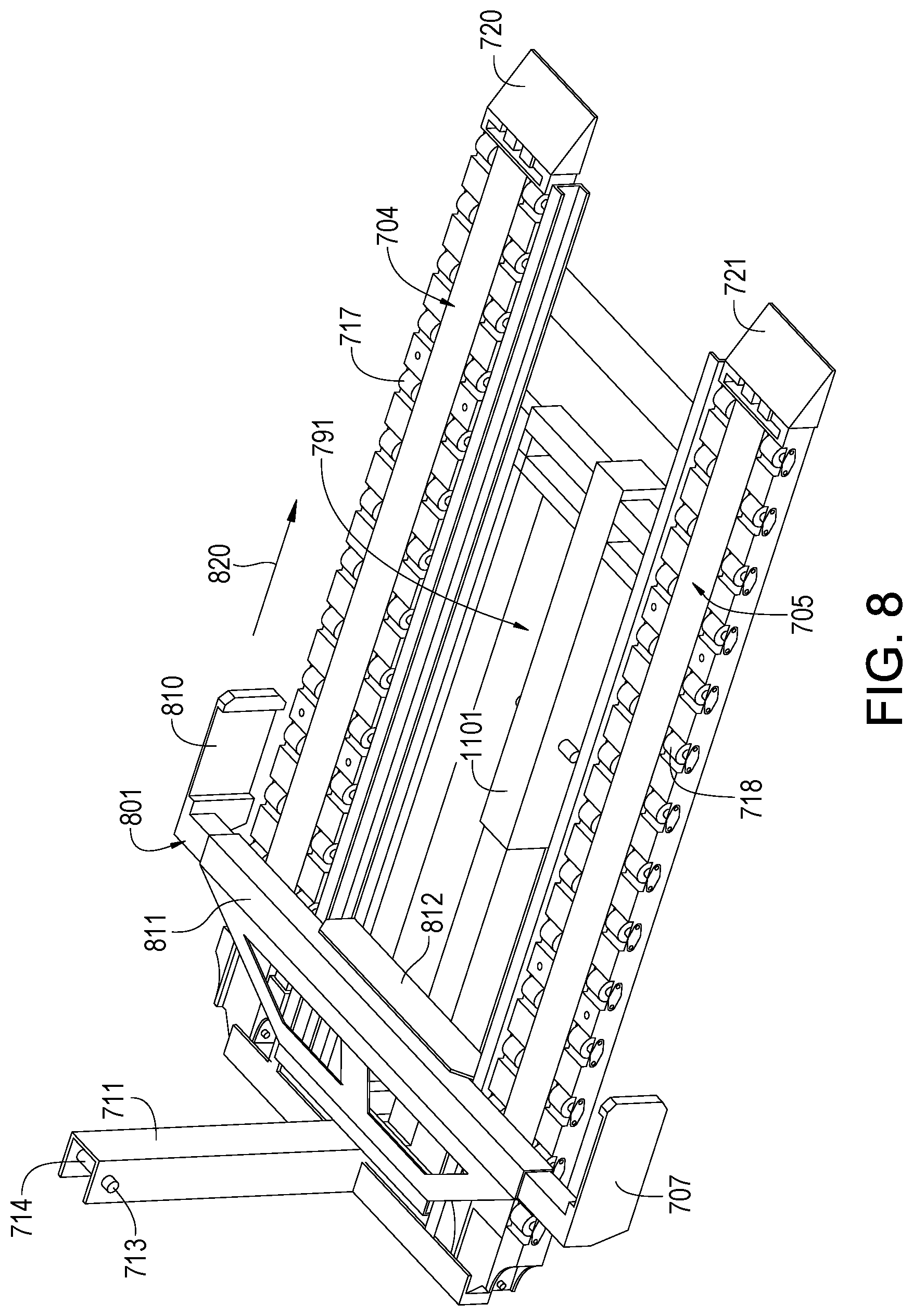 Patent US12098062 Figure 8 – Autonomous robotic cargo system