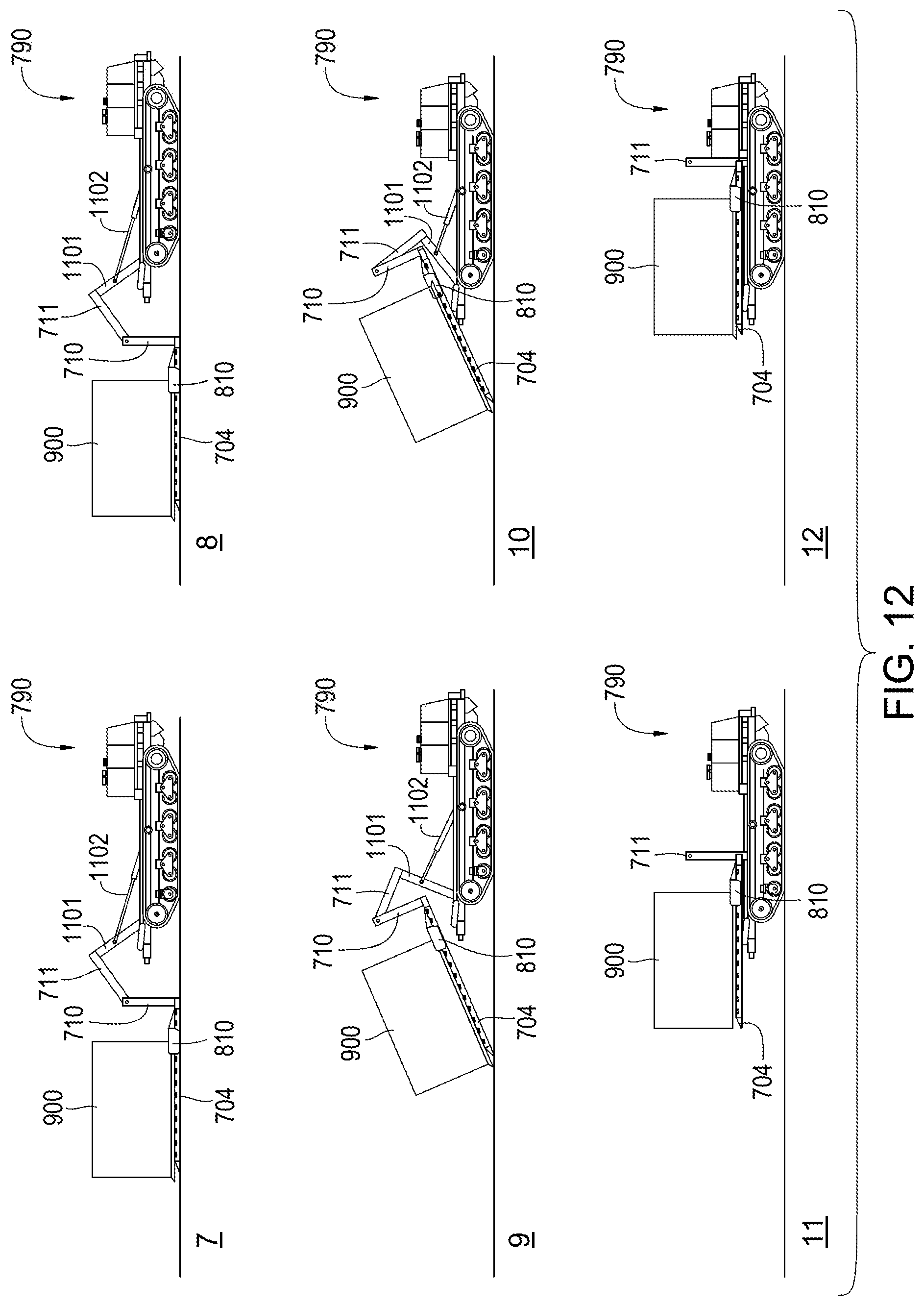 Patent US12098062 Figure 12 – Autonomous robotic cargo system