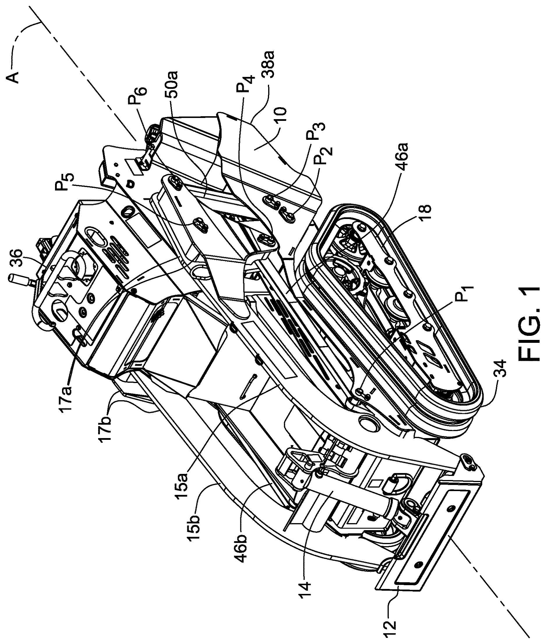Patent US12098063 Figure 1 – Compact tool carrier and mainframes for a self-propelled machine