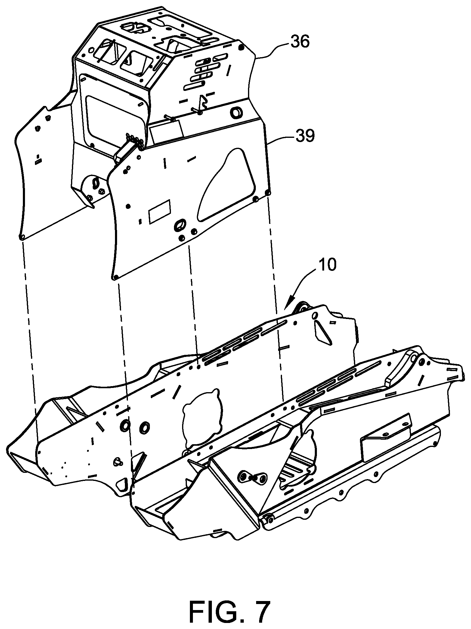 Patent US12098063 Figure 7 – Compact tool carrier and mainframes for a self-propelled machine