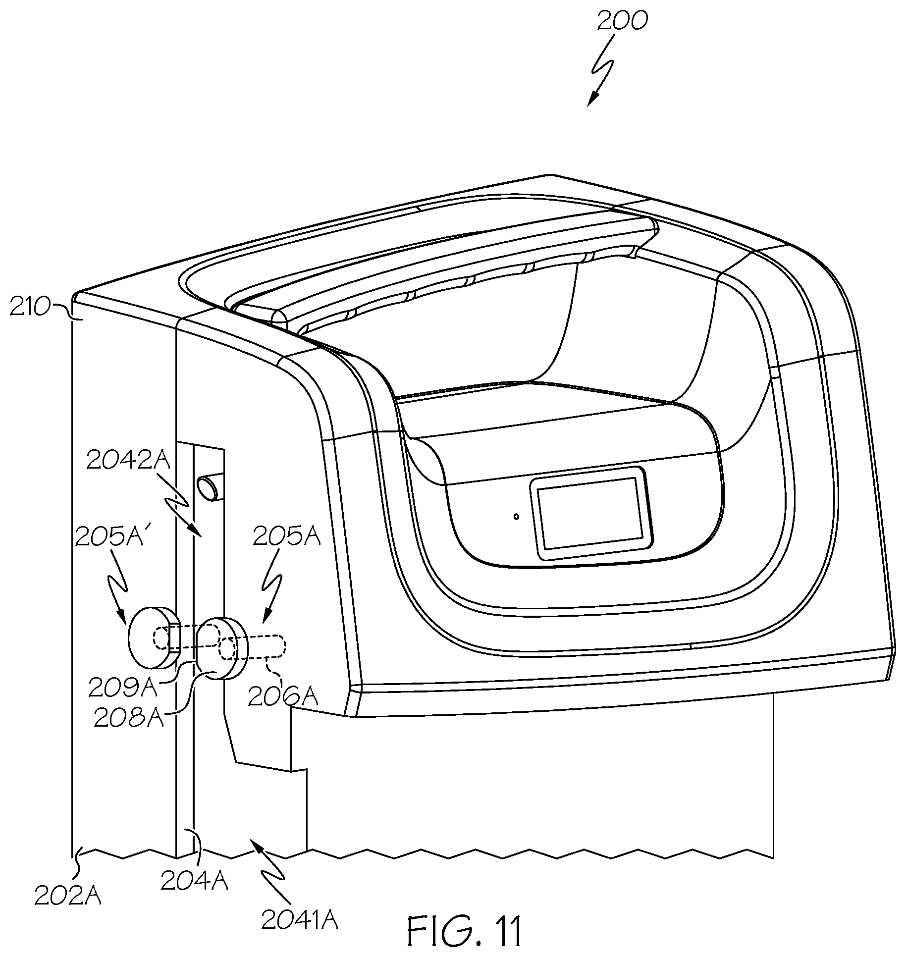 Patent US12098064 Figure 9 – Battery guide blocks for a battery receiving space of a materials handling vehicle, and materials handling vehicles incorporating the same