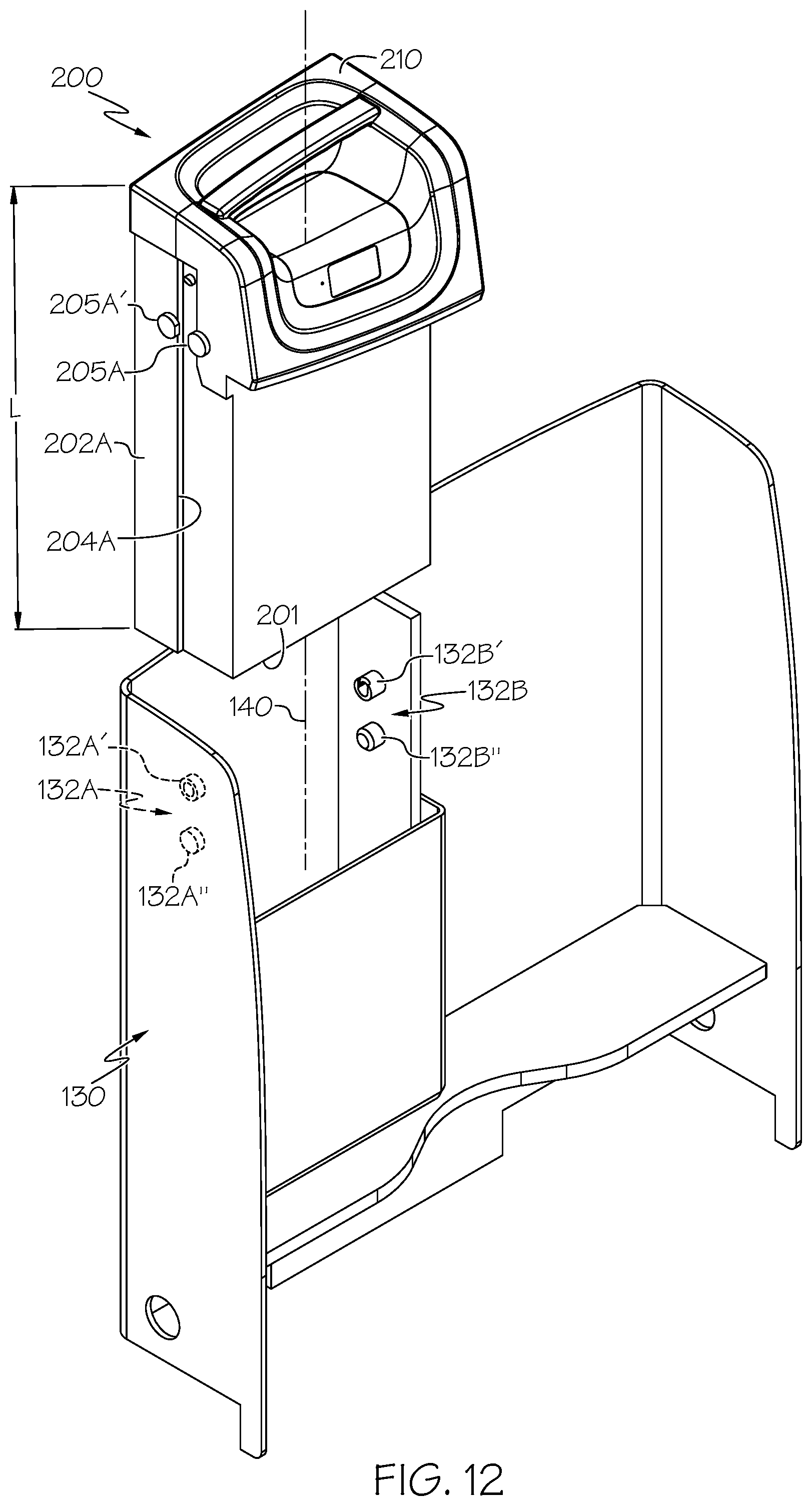Patent US12098064 Figure 10 – Battery guide blocks for a battery receiving space of a materials handling vehicle, and materials handling vehicles incorporating the same